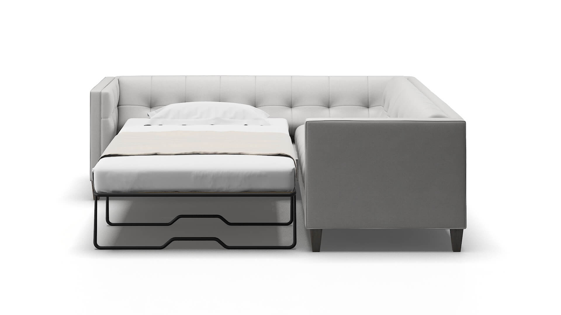 Messina Prisma Steam Sectional Sleeper Espresso legs 1