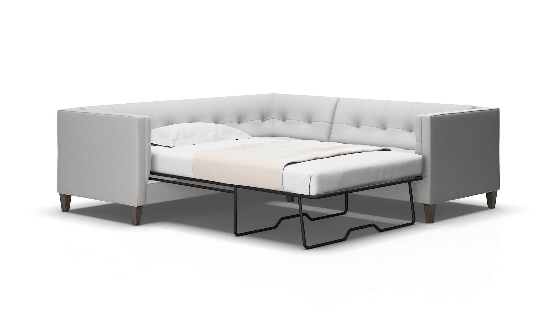 Messina Prisma Steam Sectional Sleeper Espresso legs 2