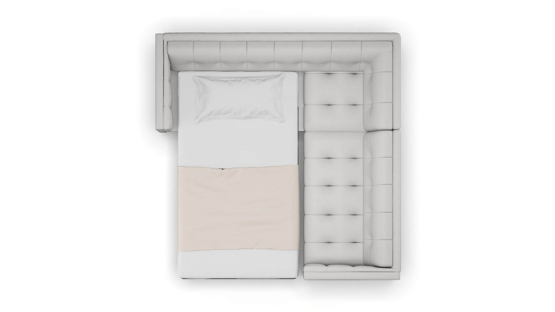 Messina Prisma Steam Sectional Sleeper Espresso legs 3