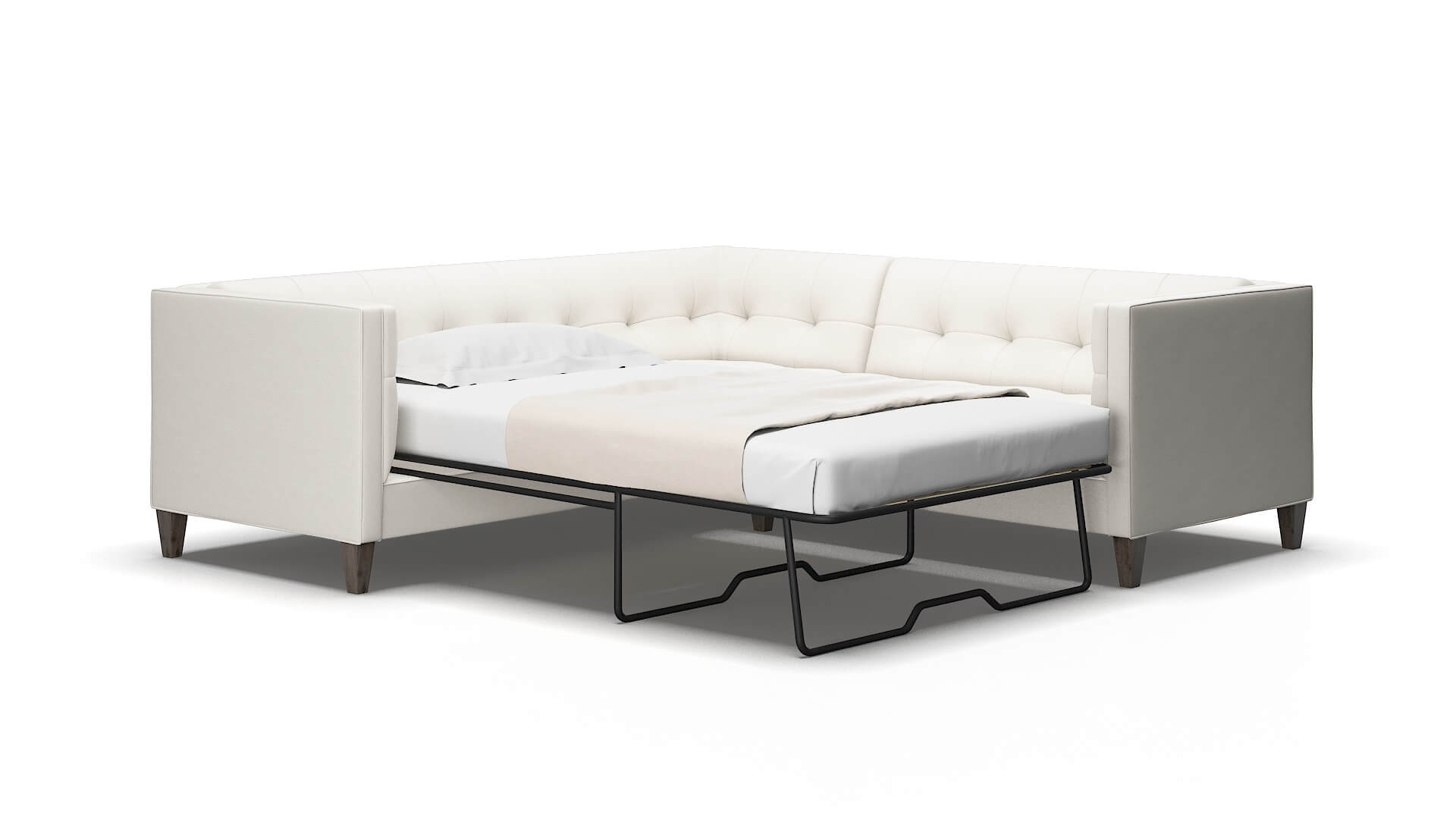 Messina Redondo pearl Sectional sleeper Espresso Legs  2