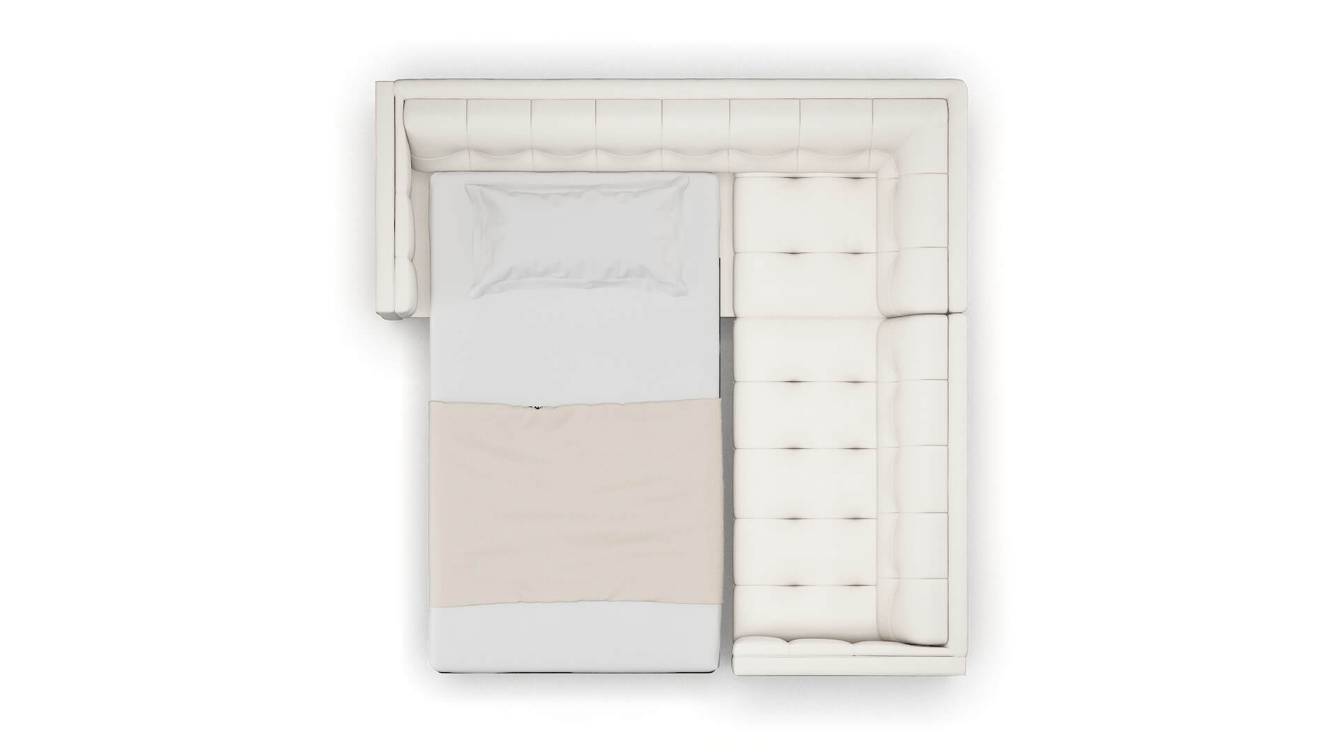 Messina Redondo Pearl Sectional Sleeper Espresso legs 3