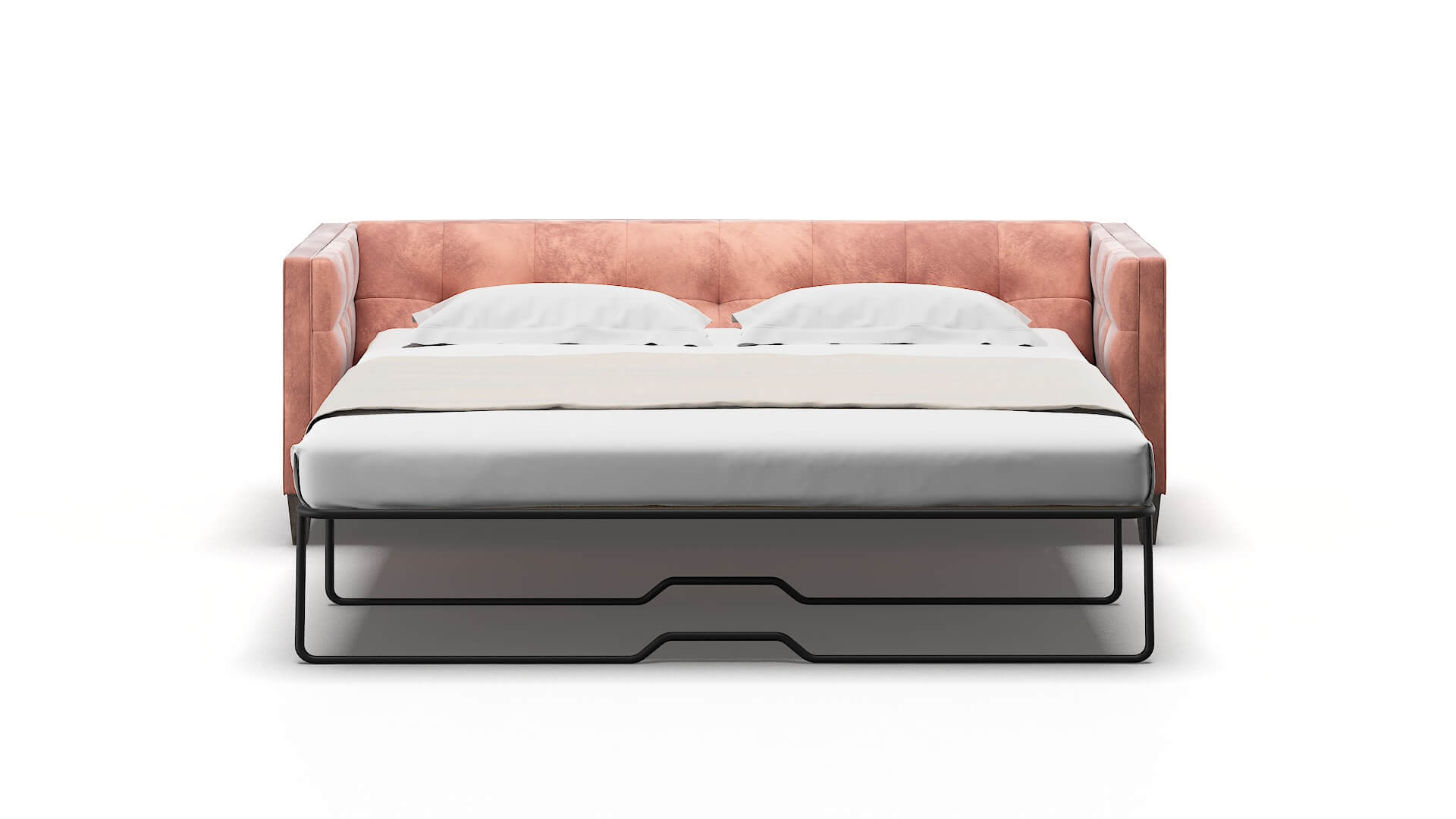 Messina Royale Blush Sofa Sleeper Espresso legs 1