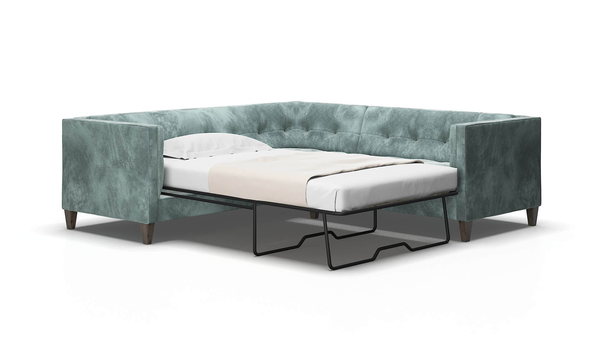 Messina Royale cloud Sectional sleeper Espresso Legs  2