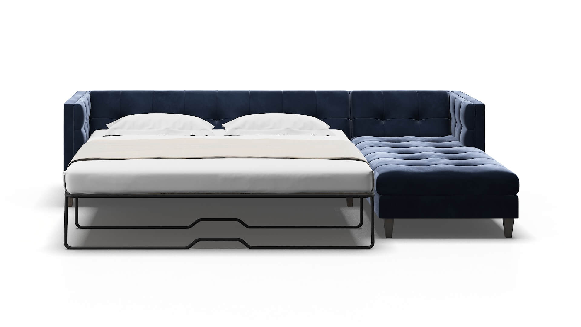 Messina Royale Cobalt Panel Sleeper Espresso legs 1