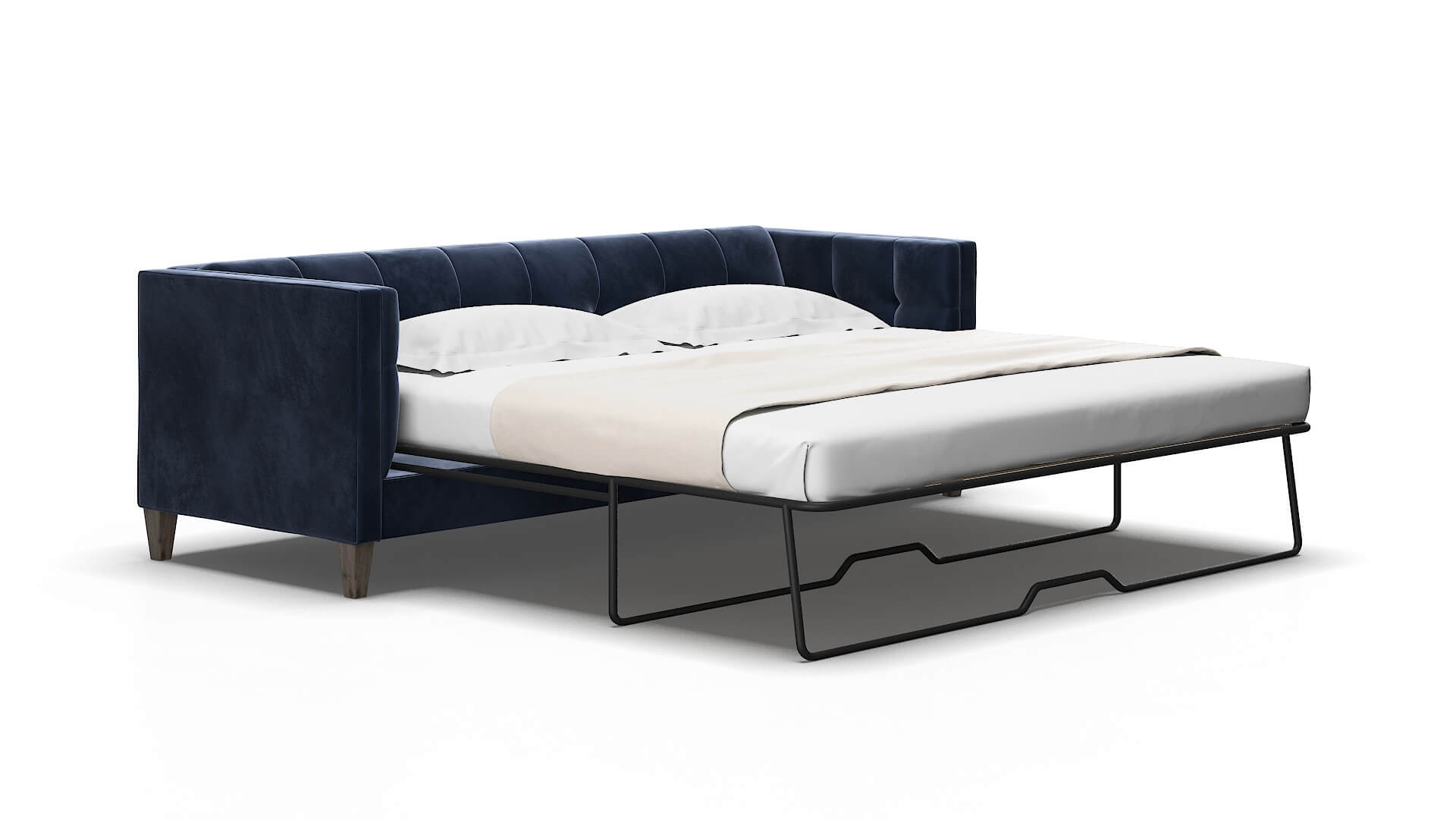 Messina Royale Cobalt Sofa Sleeper Espresso legs 2