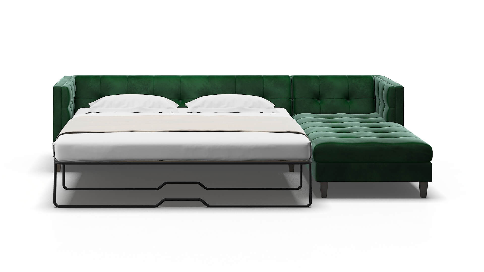Messina Royale Evergreen Panel Sleeper Espresso legs 1