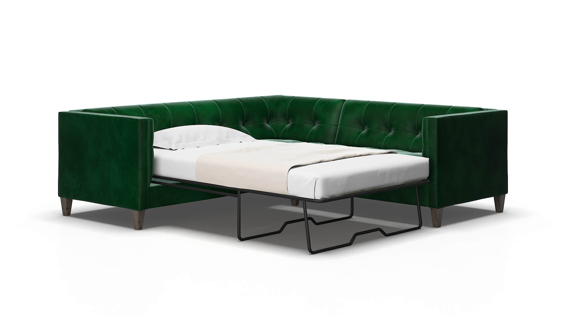 Messina Royale evergreen Sectional sleeper Espresso Legs  2