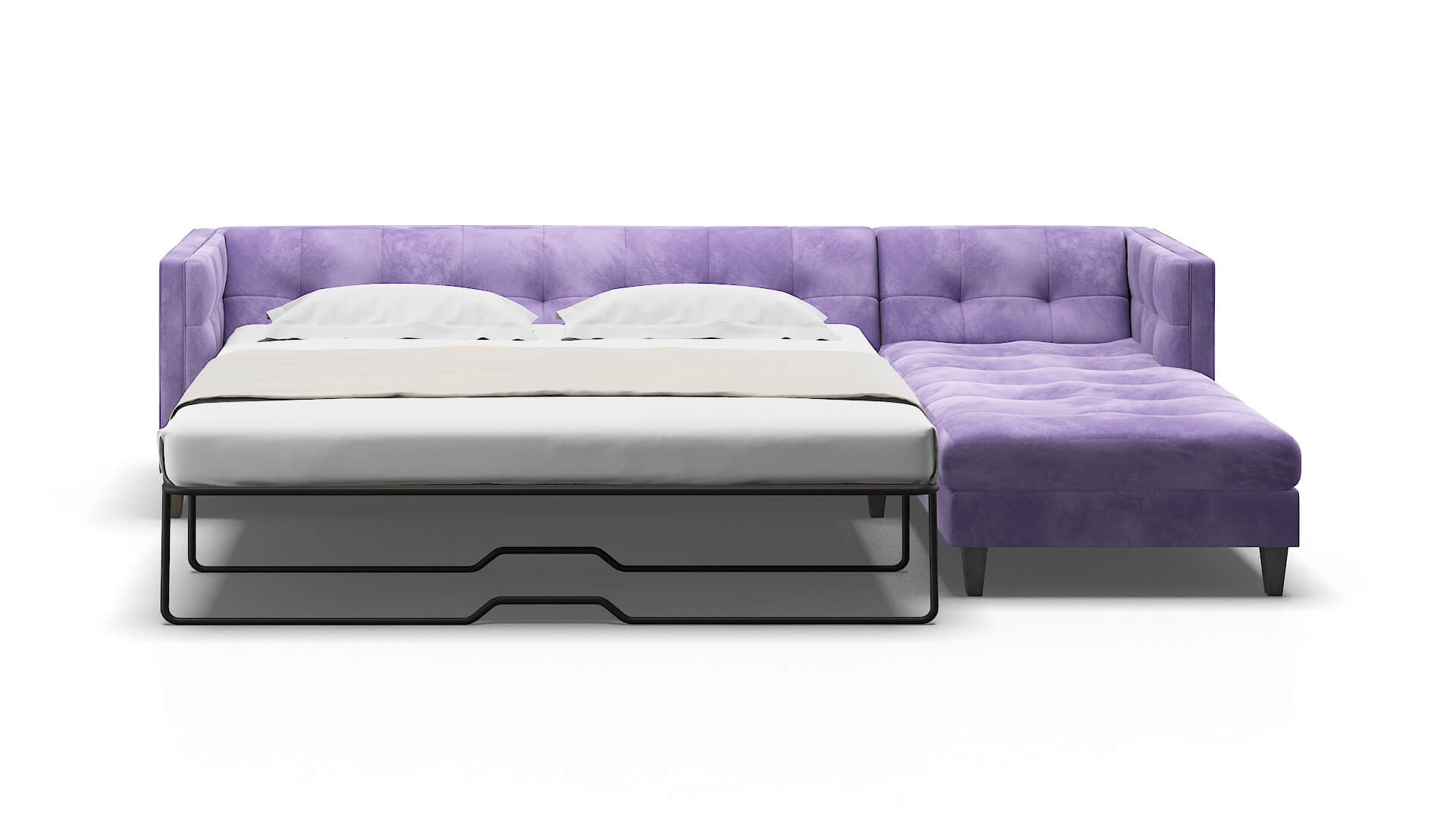 Messina Royale Lavender Panel Sleeper Espresso legs 1
