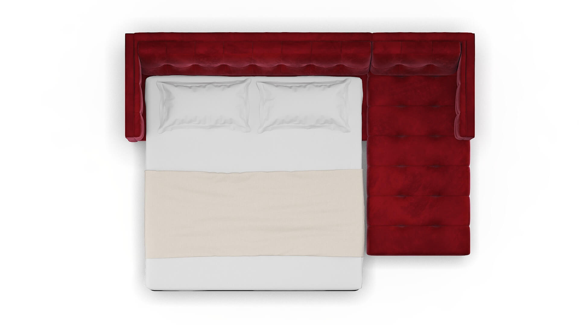 Messina Royale Ruby Panel Sleeper Espresso legs 3