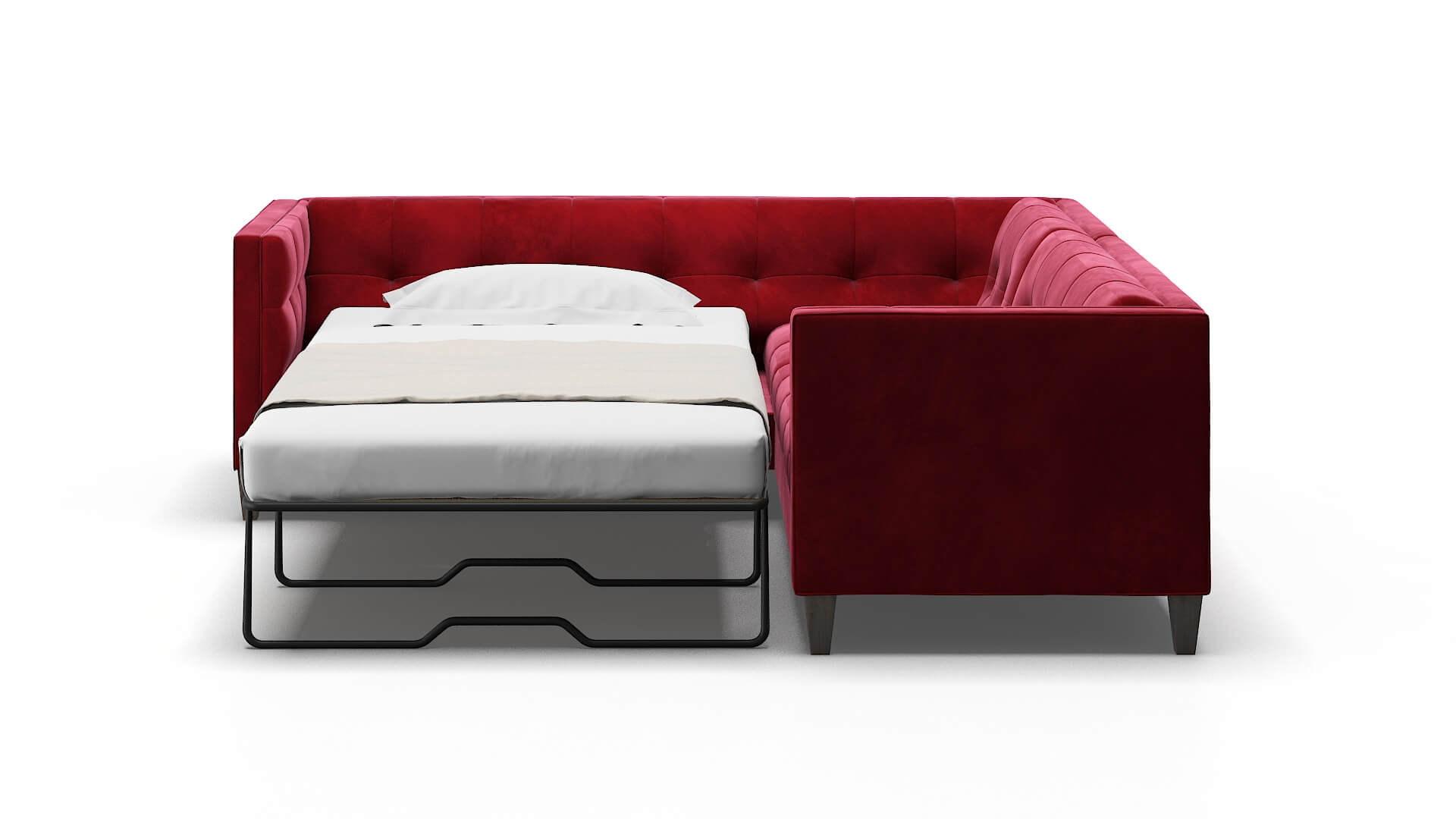 Messina Royale Ruby Sectional Sleeper Espresso legs 1