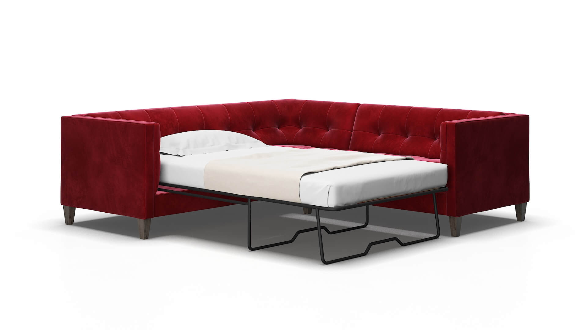 Messina Royale ruby Sectional sleeper Espresso Legs  2