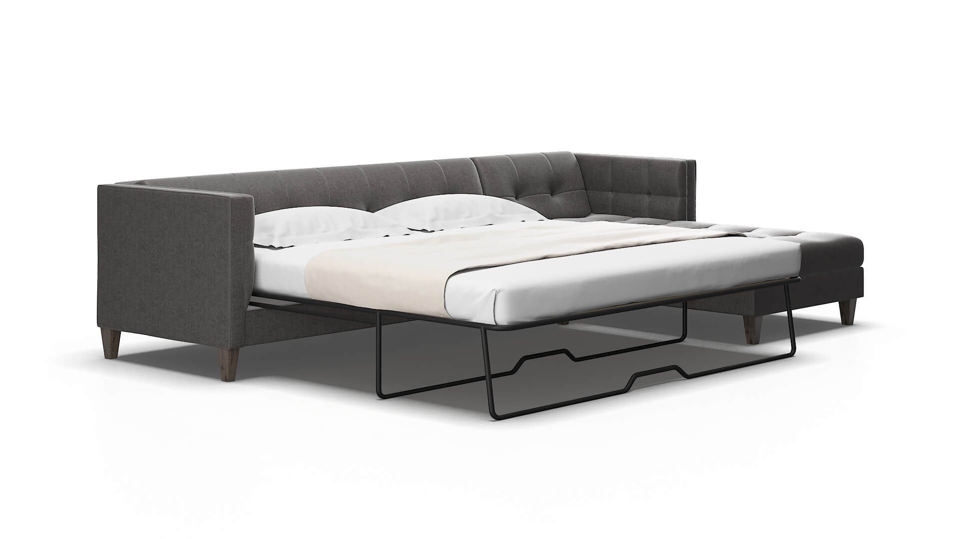 Messina Sasha grey Panel sleeper Espresso Legs  2