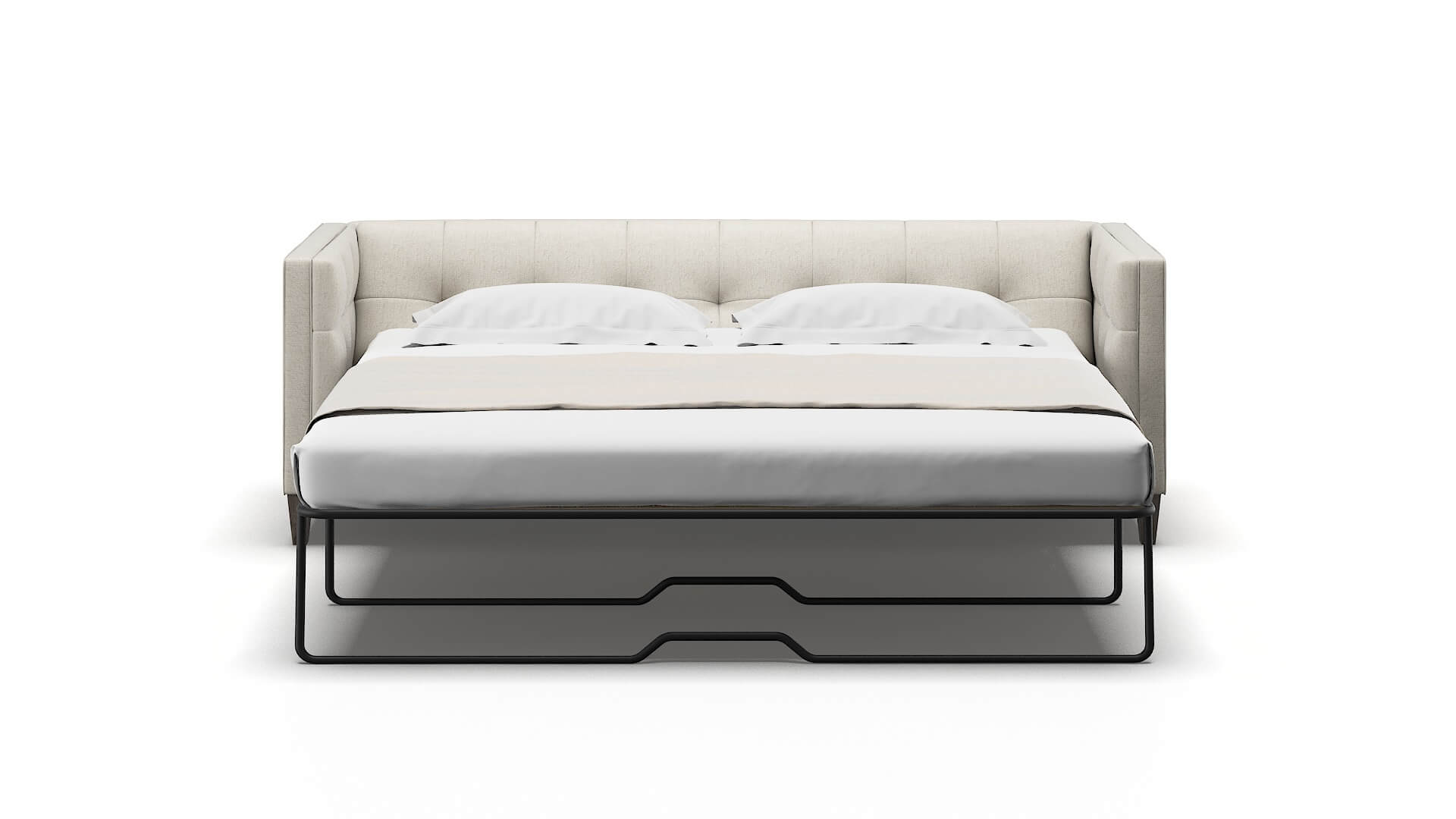 Messina Sasha Linen Sofa Sleeper Espresso legs 1