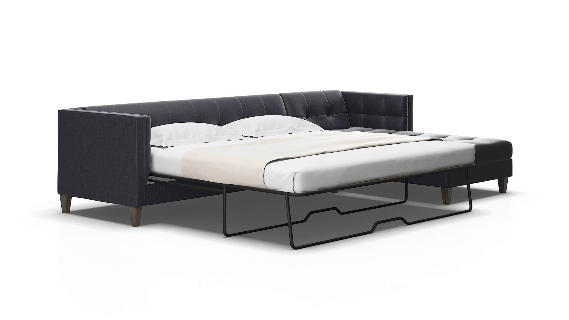 Messina Sasha navy Panel sleeper Espresso Legs  2