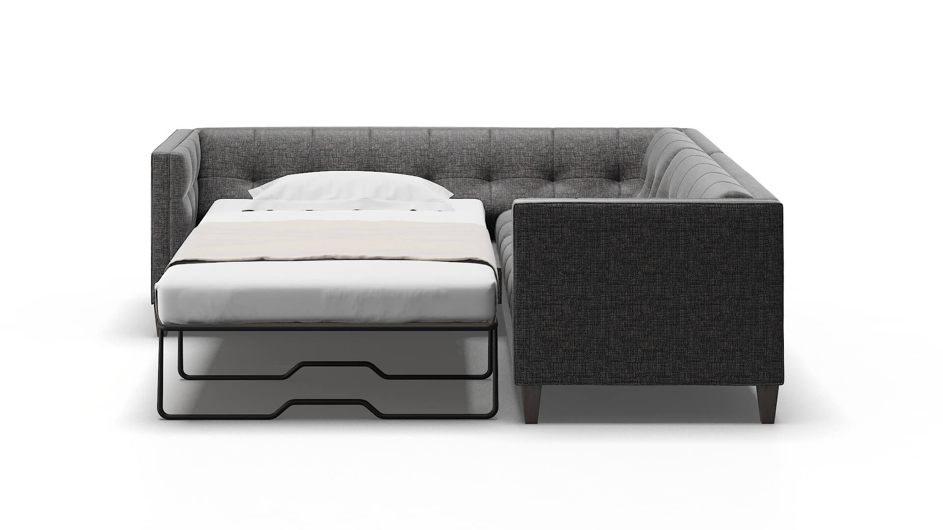 Messina Sosoftness 51 Sectional Sleeper Espresso legs 1
