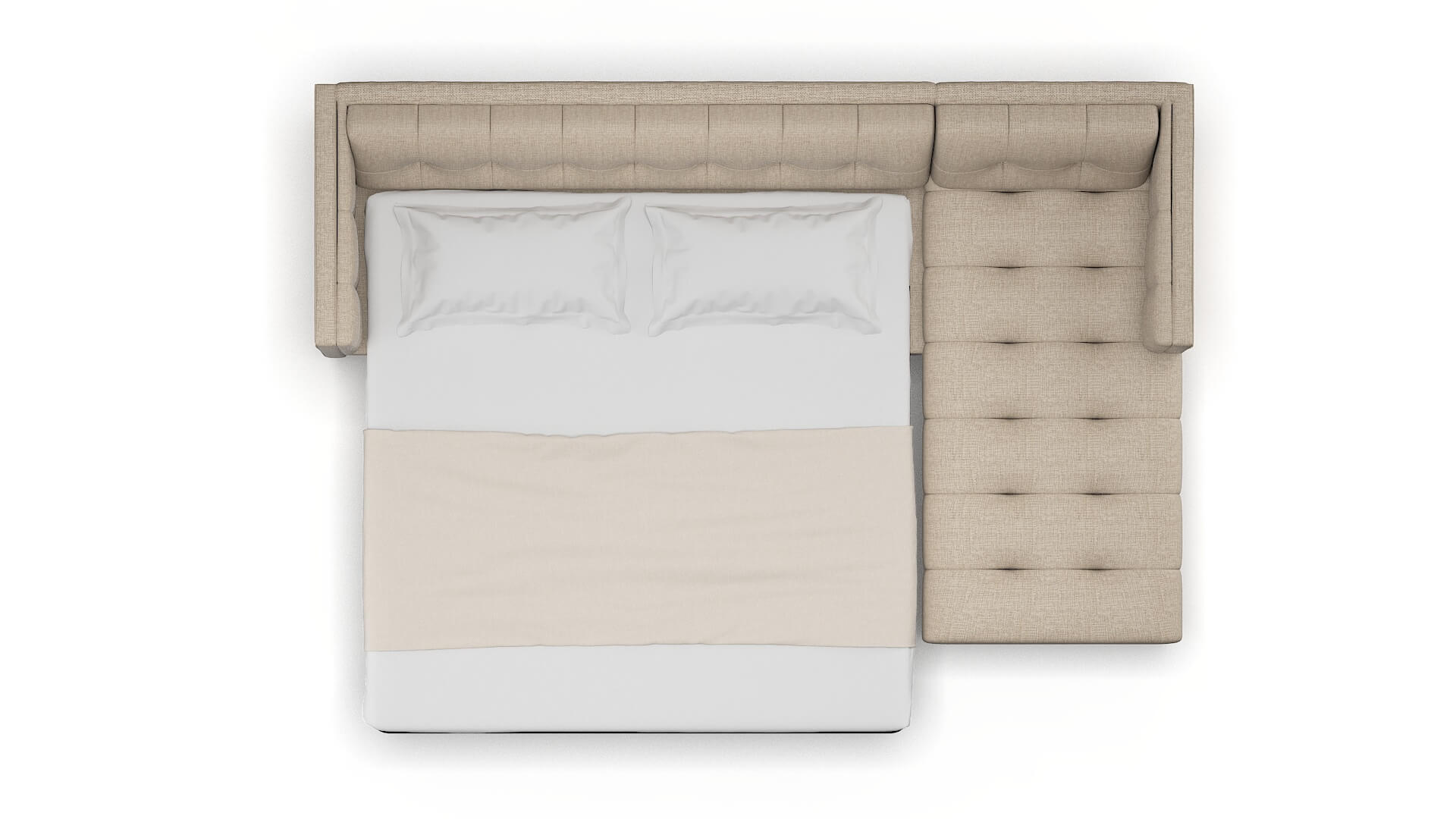 Messina Sosoftness 74 Panel Sleeper Espresso legs 3