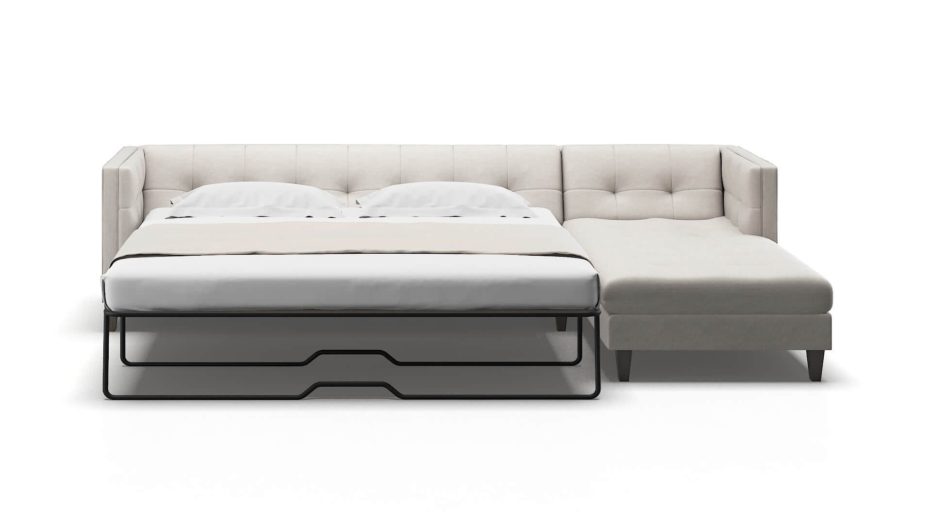 Messina Suave Dove Panel Sleeper Espresso legs 1