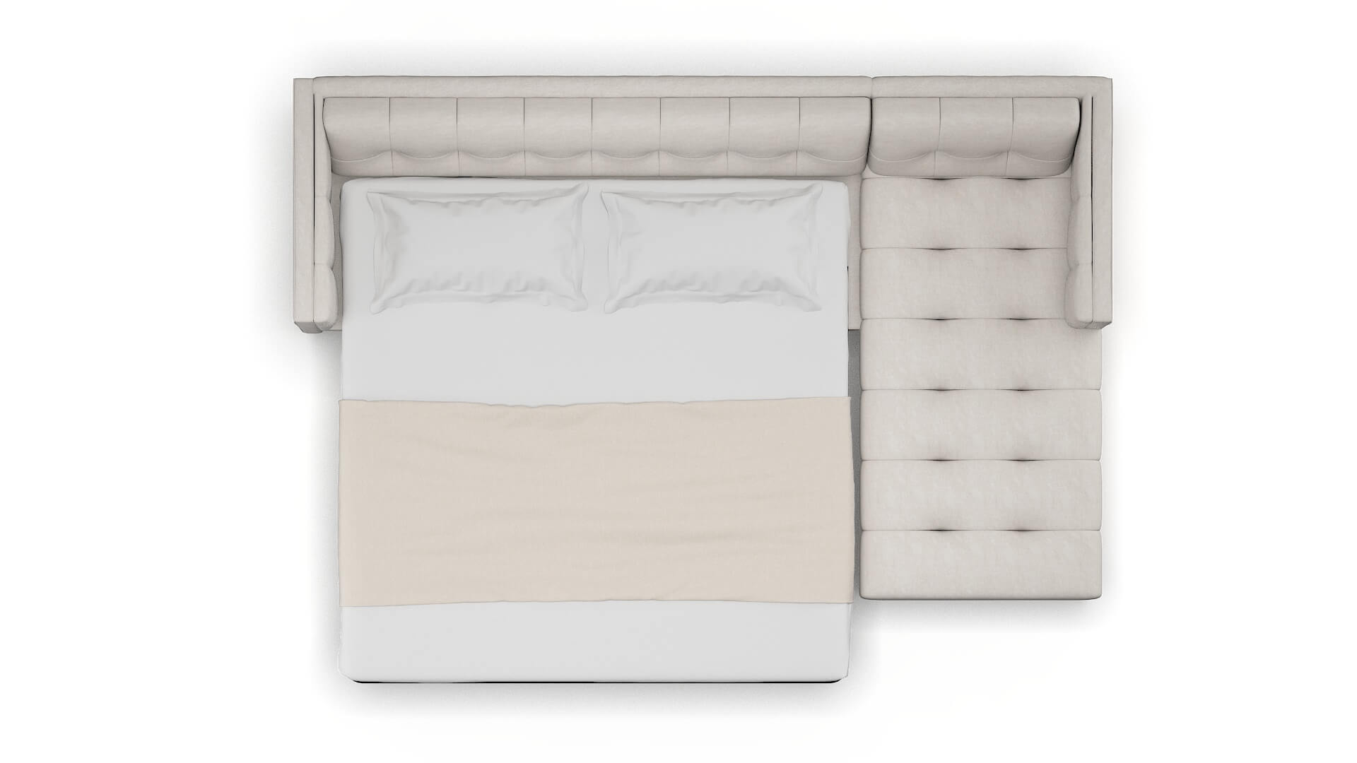 Messina Suave Dove Panel Sleeper Espresso legs 3