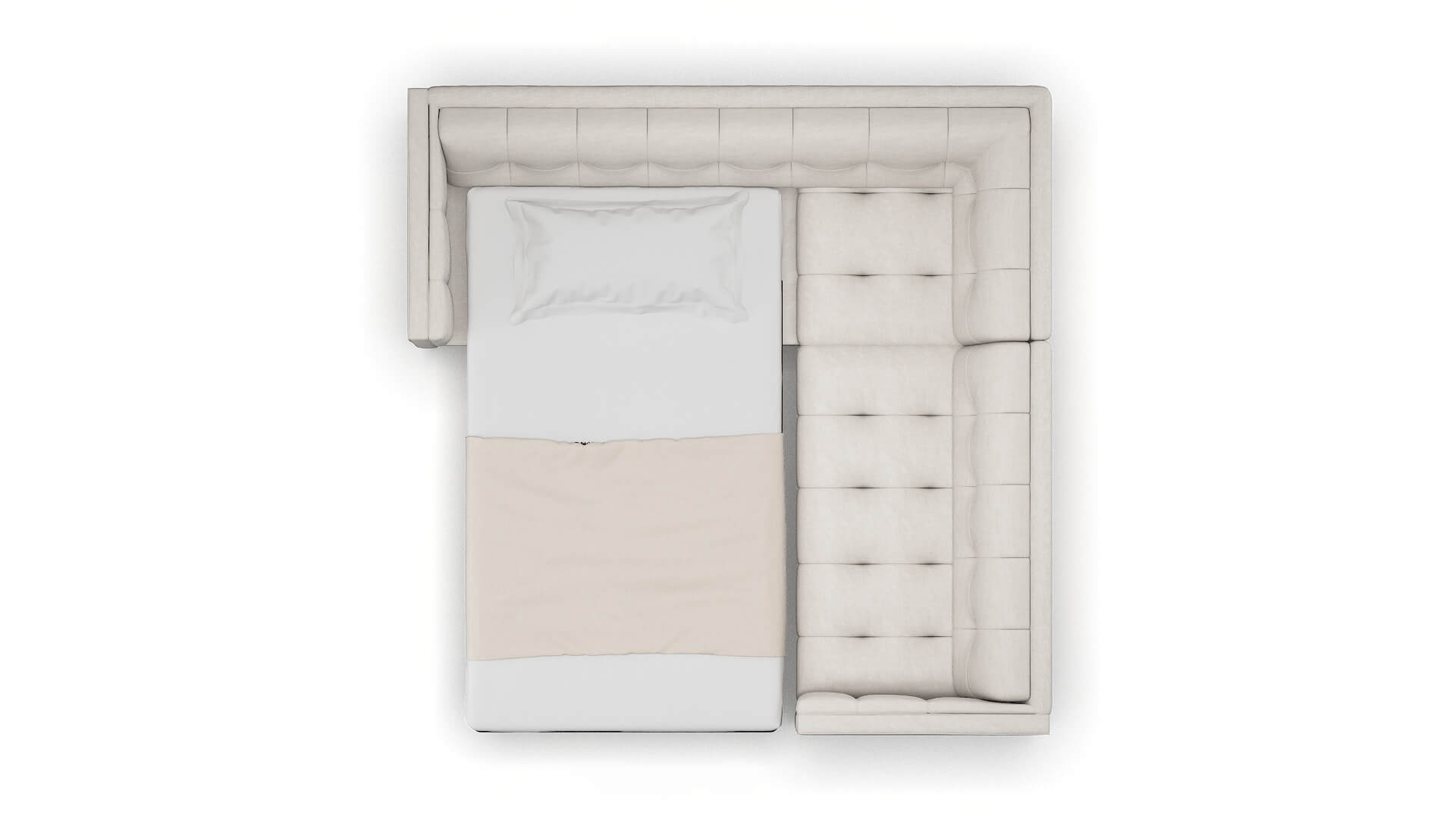 Messina Suave Dove Sectional Sleeper Espresso legs 3