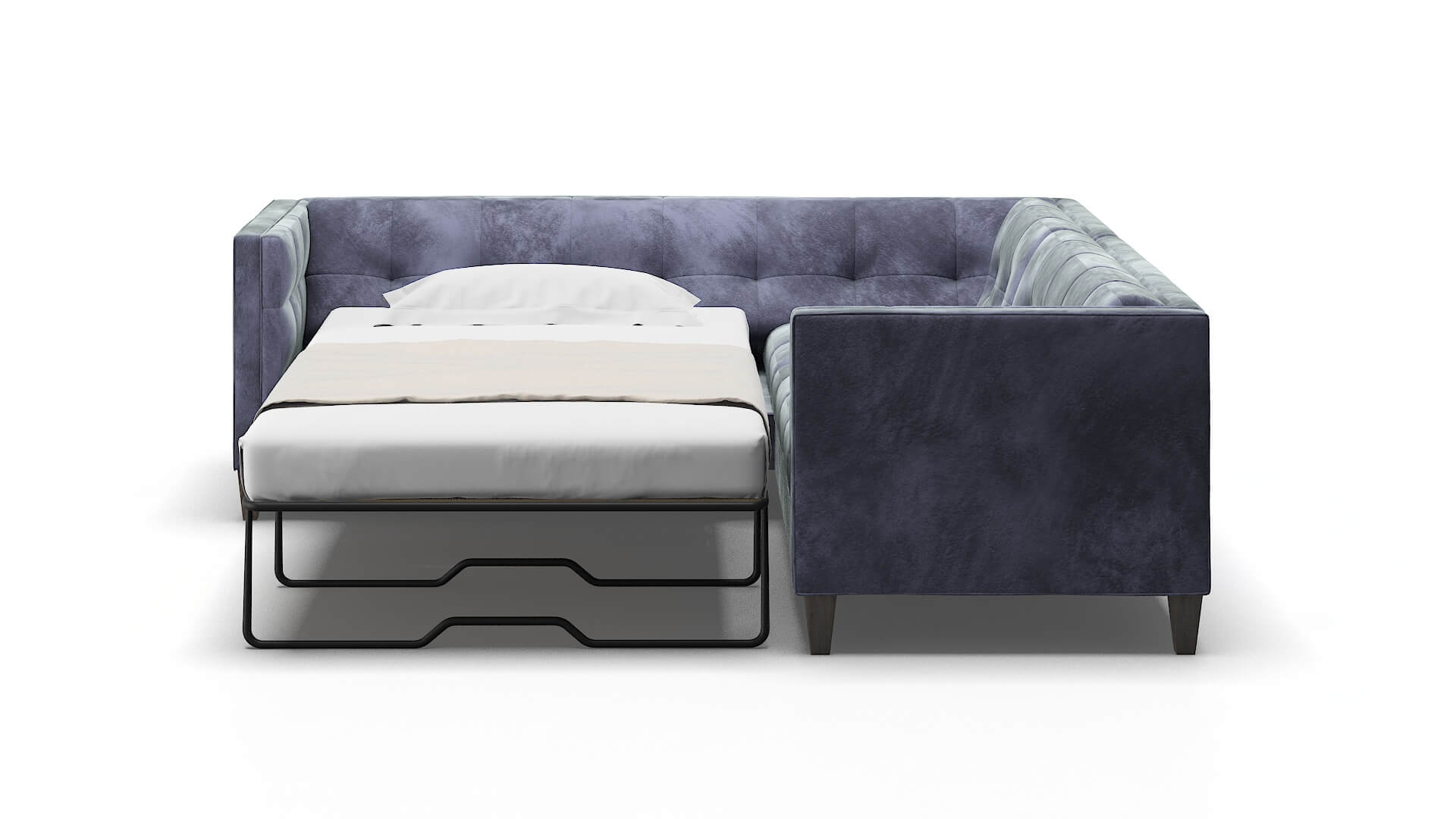 Messina Terrain Dusk Sectional Sleeper Espresso legs 1