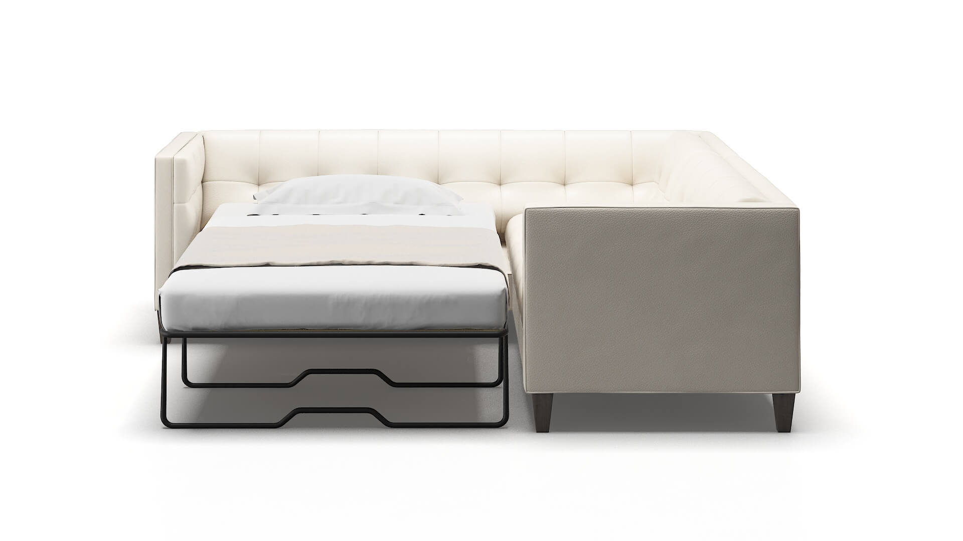 Messina Urban_d Snow Sectional Sleeper Espresso legs 1