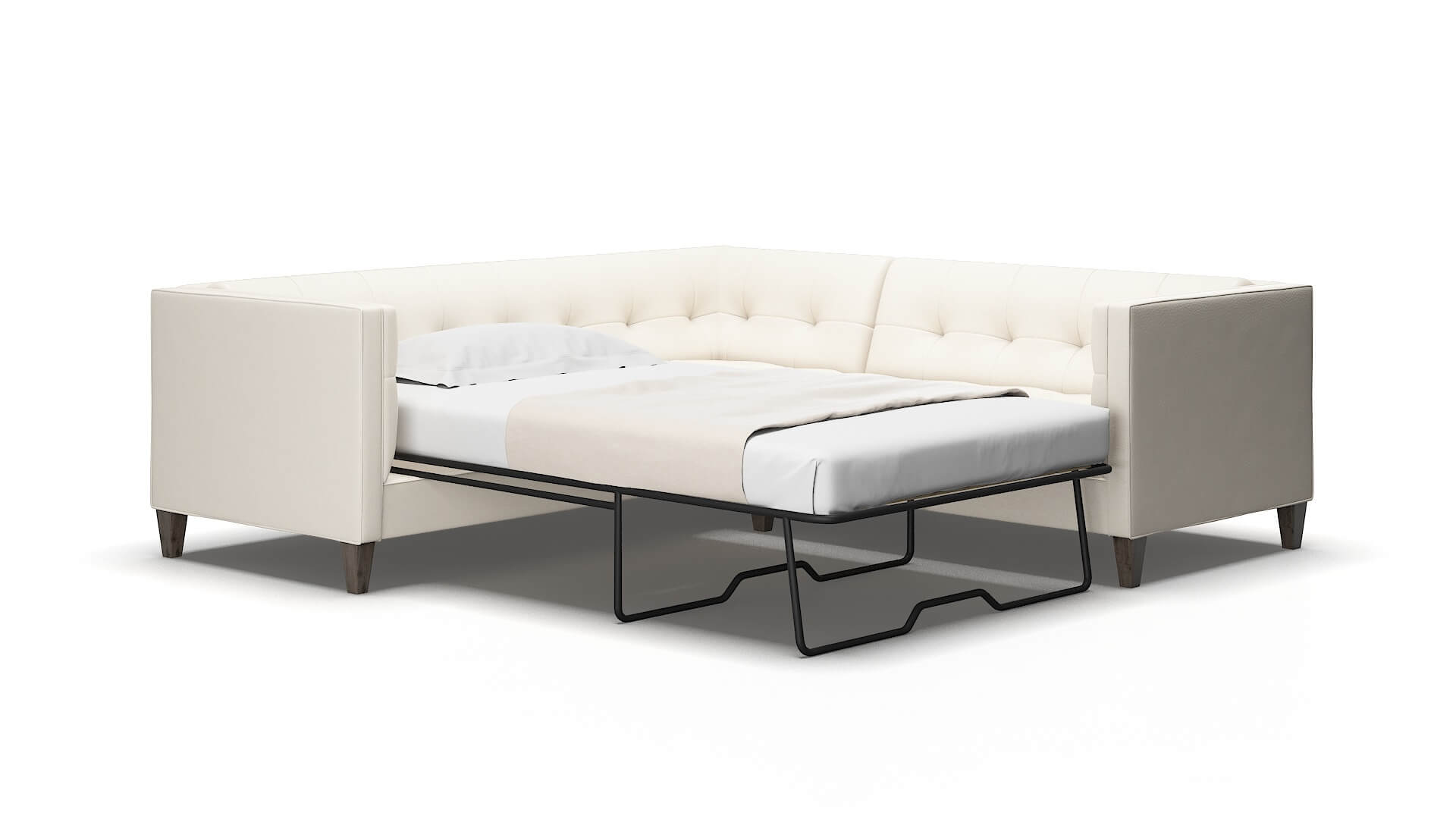Messina Urban_d snow Sectional sleeper Espresso Legs  2