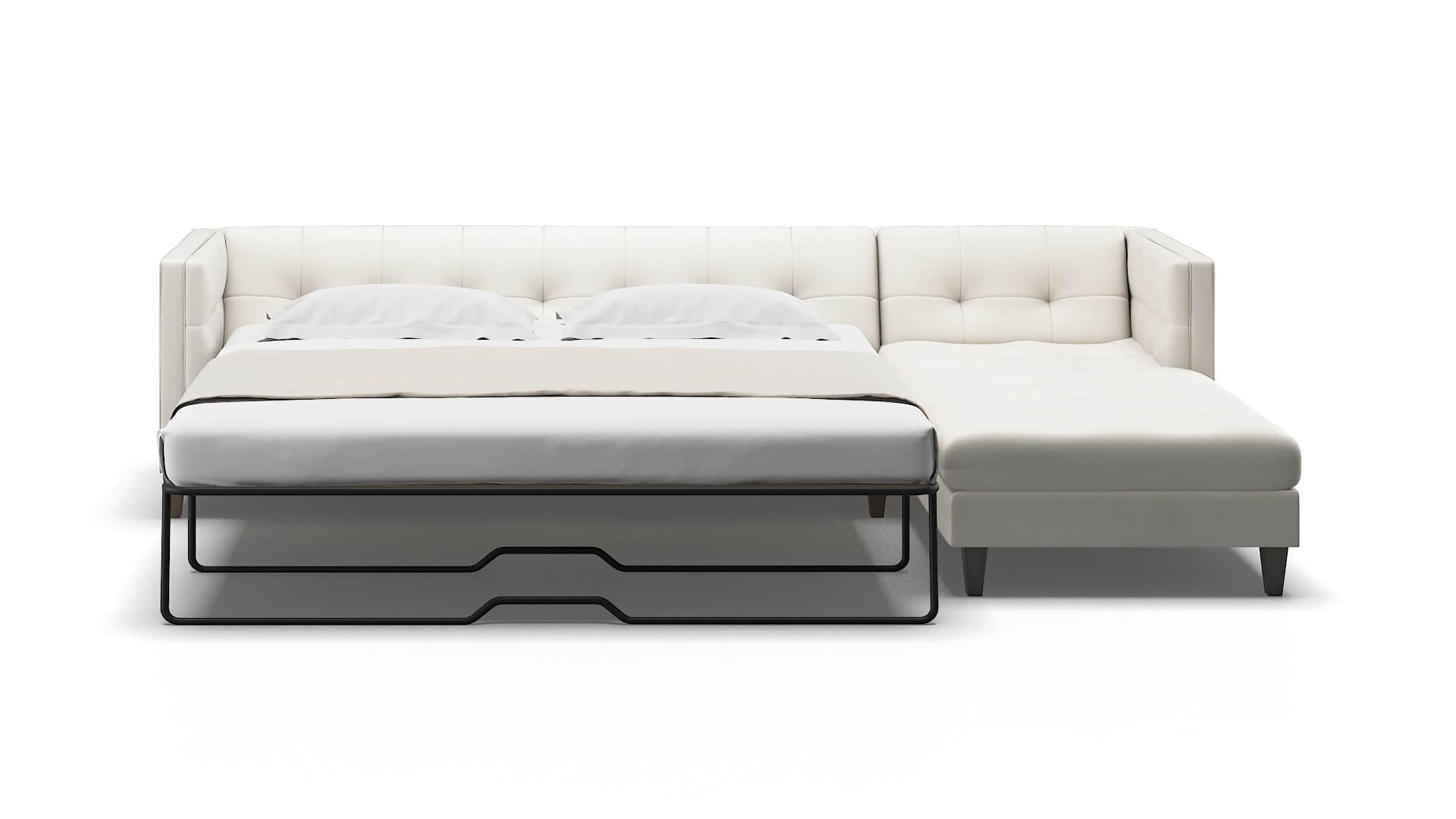 Messina Venice Eggshell Panel Sleeper Espresso legs 1