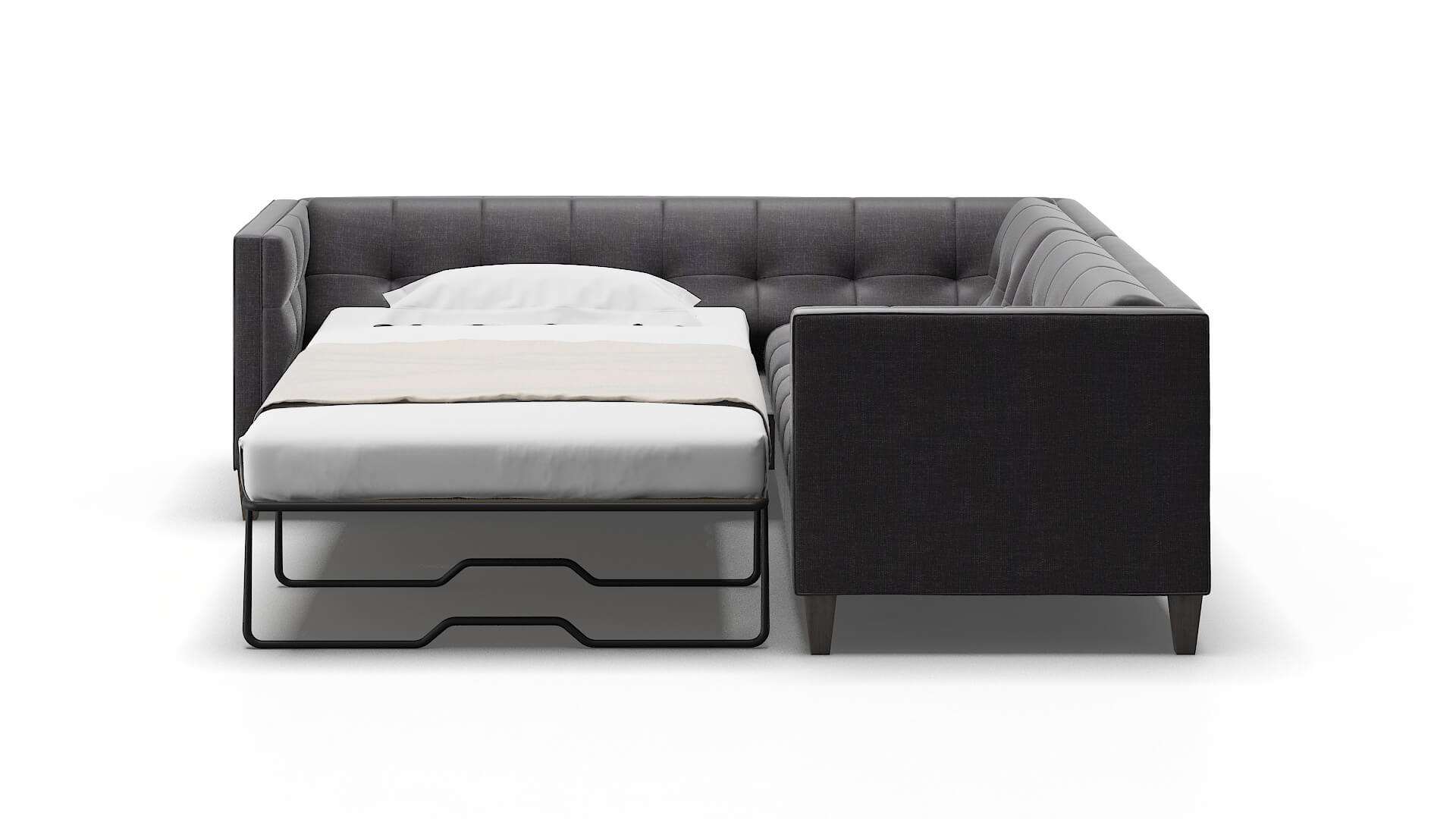 Messina Venus Onyx Sectional Sleeper Espresso legs 1