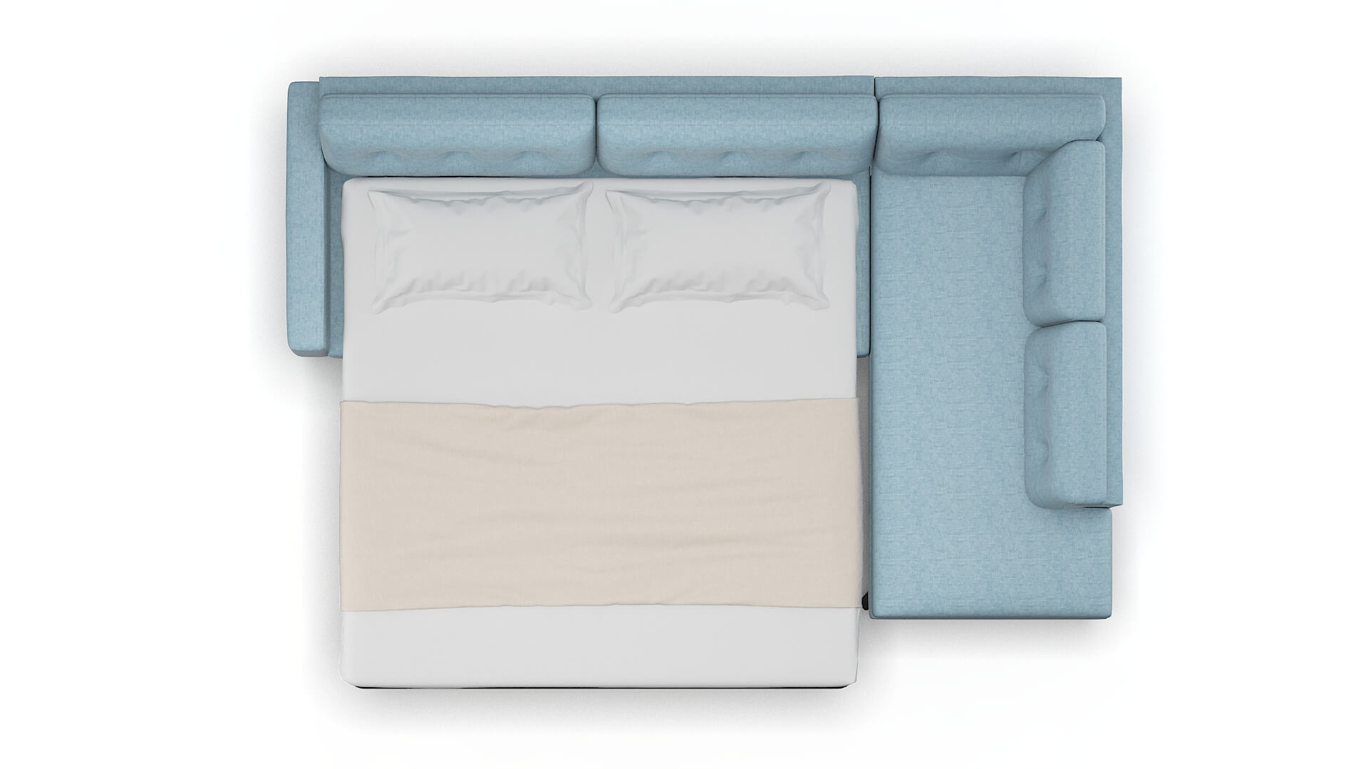 Milan Atlas Turquoise Panel Sleeper Espresso legs 3