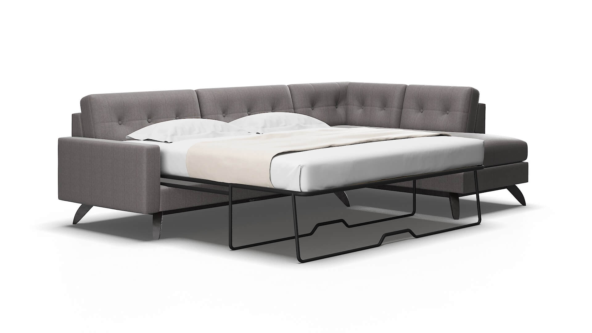Milan Atlas_plz silver Panel sleeper Espresso Legs  2