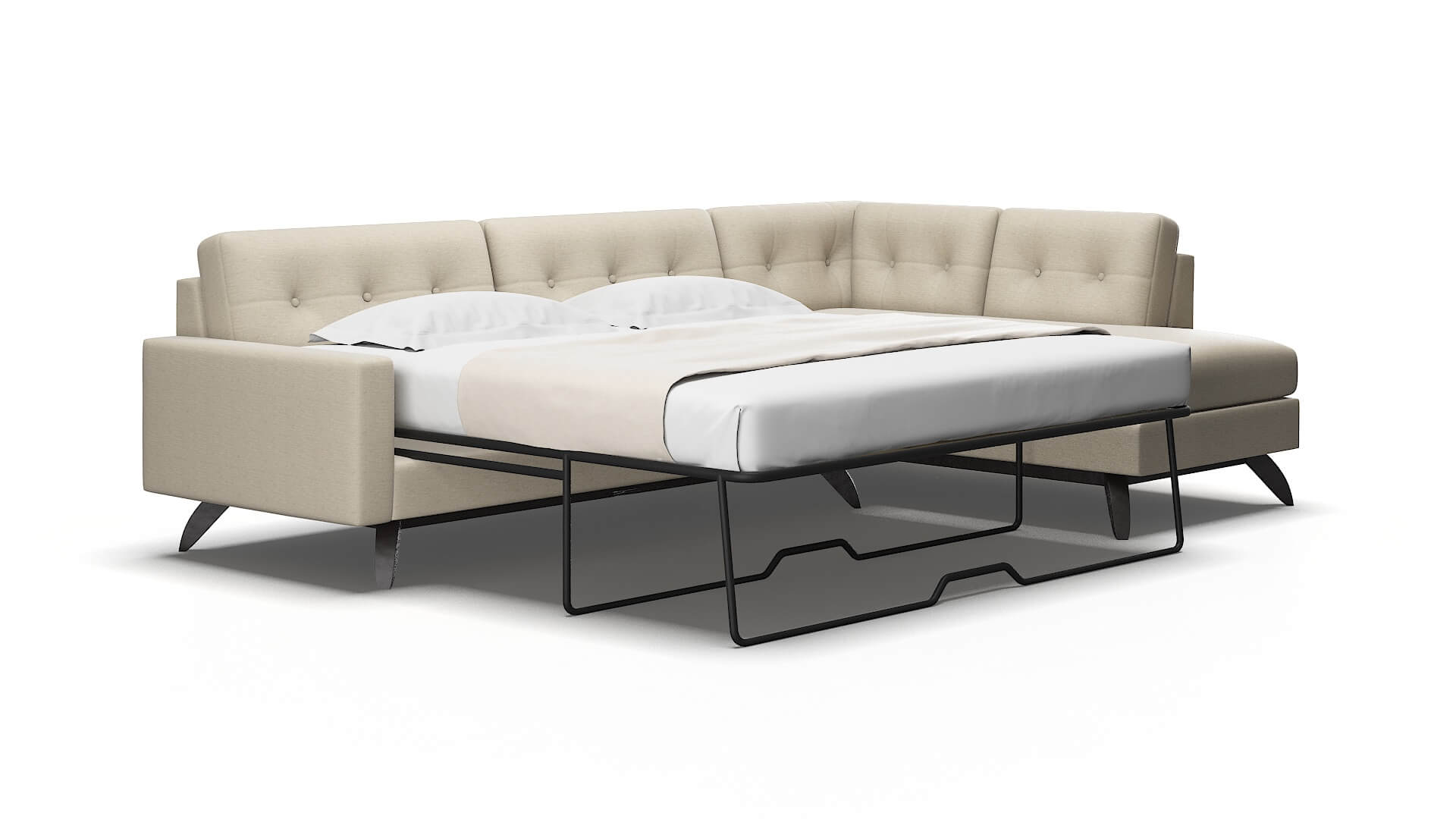 Milan Avenger Pumice Panel Sleeper Espresso legs 2