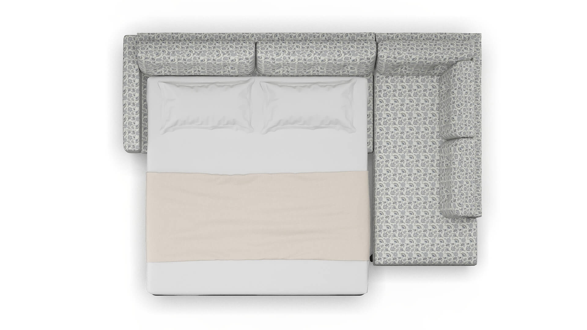 Milan Avignon Sky Panel Sleeper Espresso legs 3