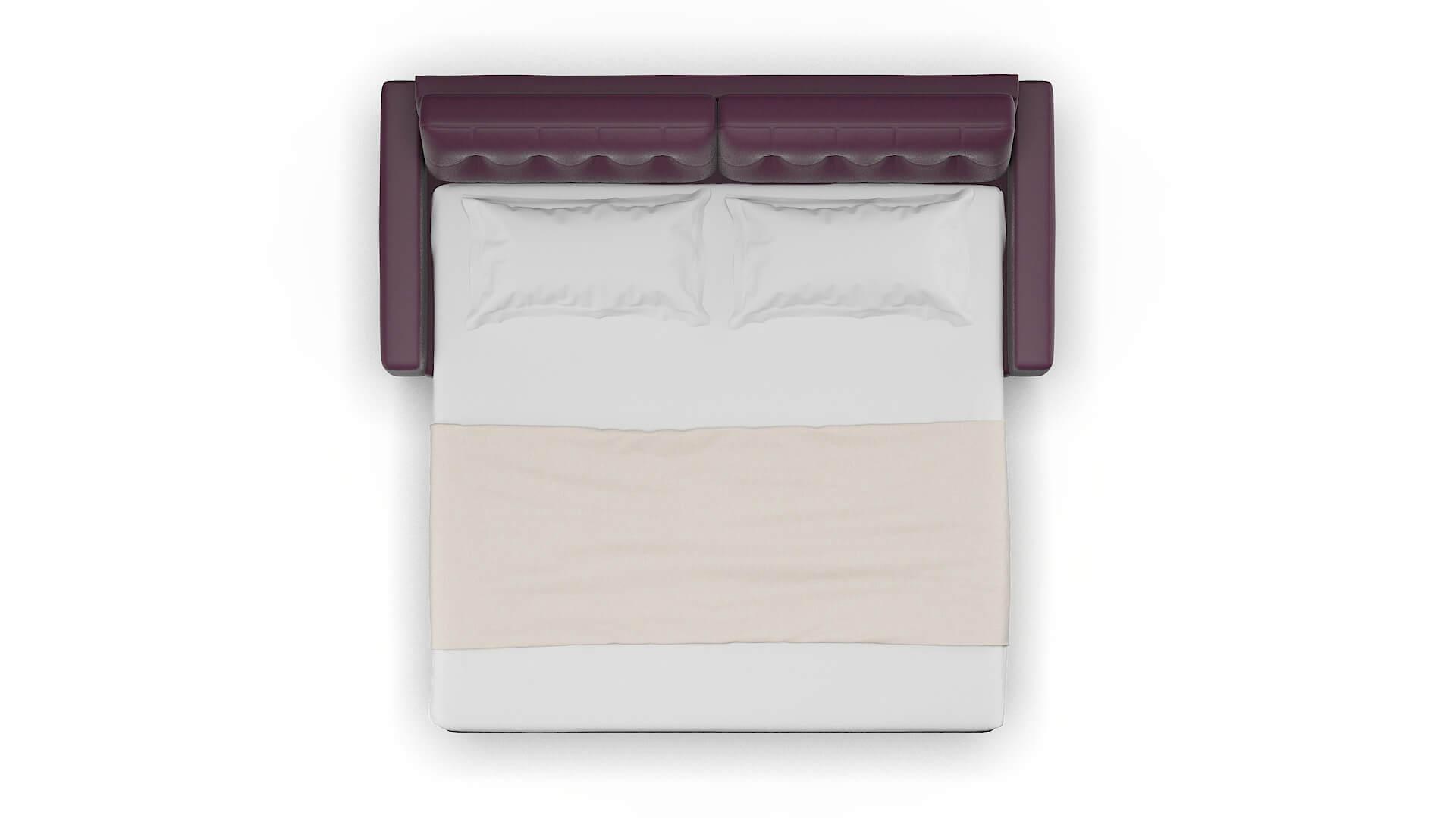 Milan Bella Aubergine Sofa Sleeper Espresso legs 3