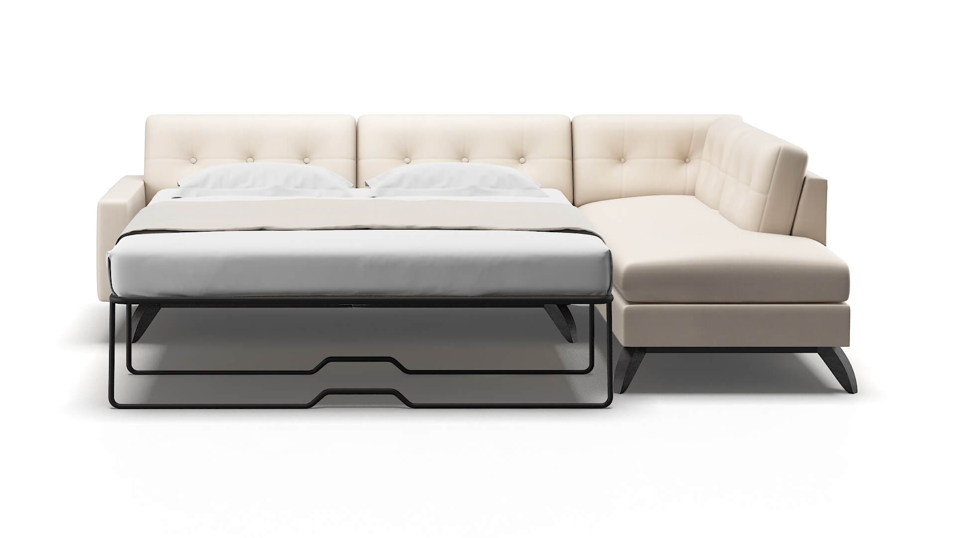 Milan Bella Buckwheat Panel Sleeper Espresso legs 1