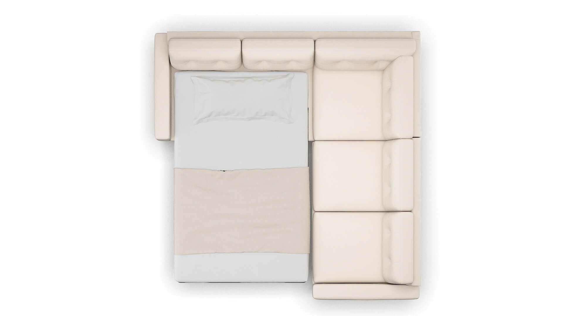 Milan Bella Buckwheat Sectional Sleeper Espresso legs 3