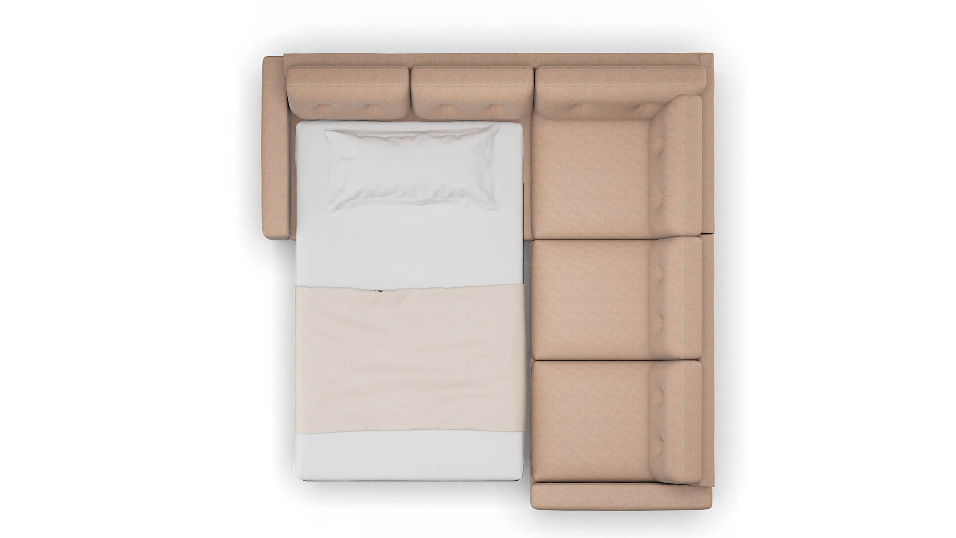 Milan Bella Cocoa Sectional Sleeper Espresso legs 3