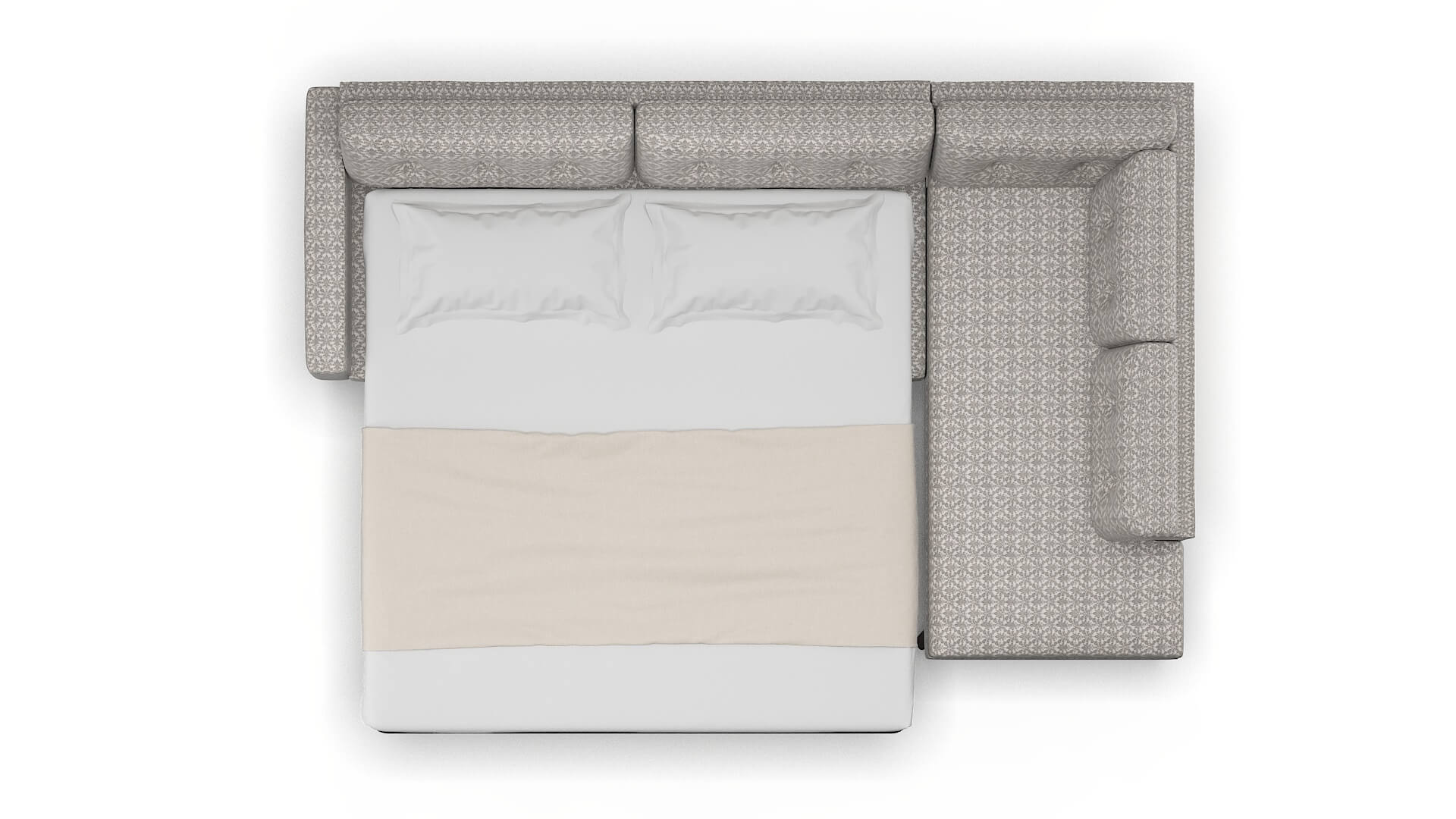 Milan Bergamo Dove Panel Sleeper Espresso legs 3