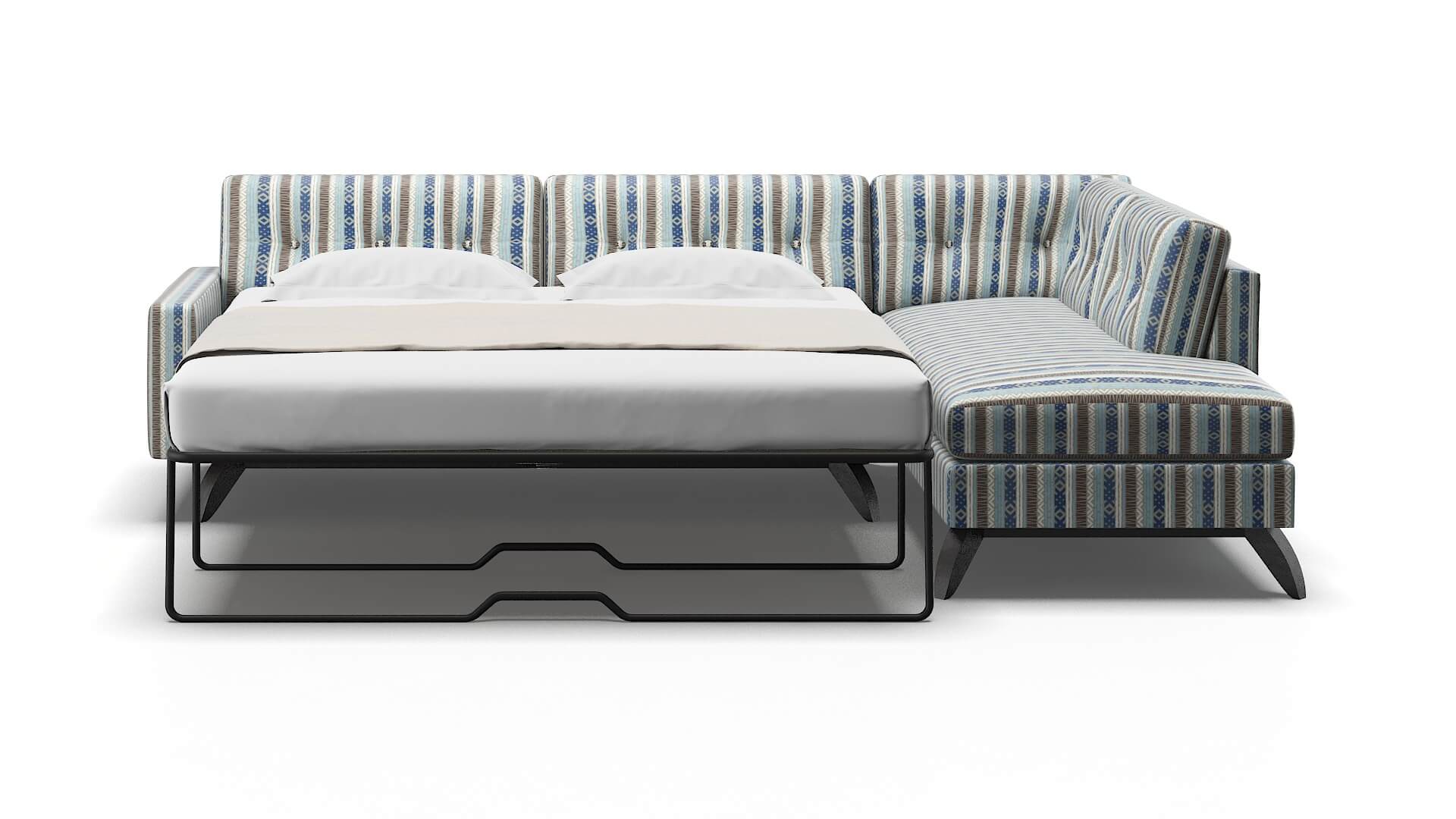 Milan Bodhi Indigo Panel Sleeper Espresso legs 1