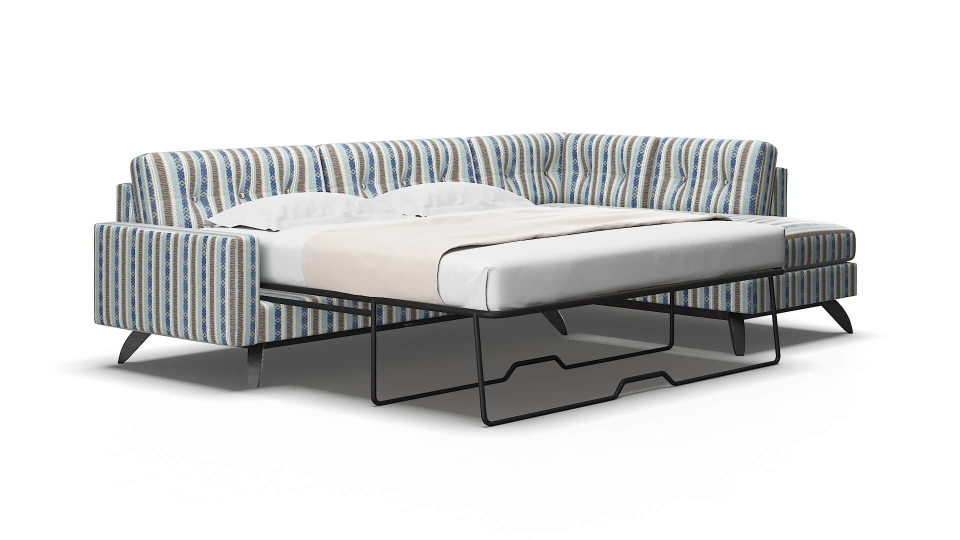 Milan Bodhi Indigo Panel Sleeper Espresso legs 2