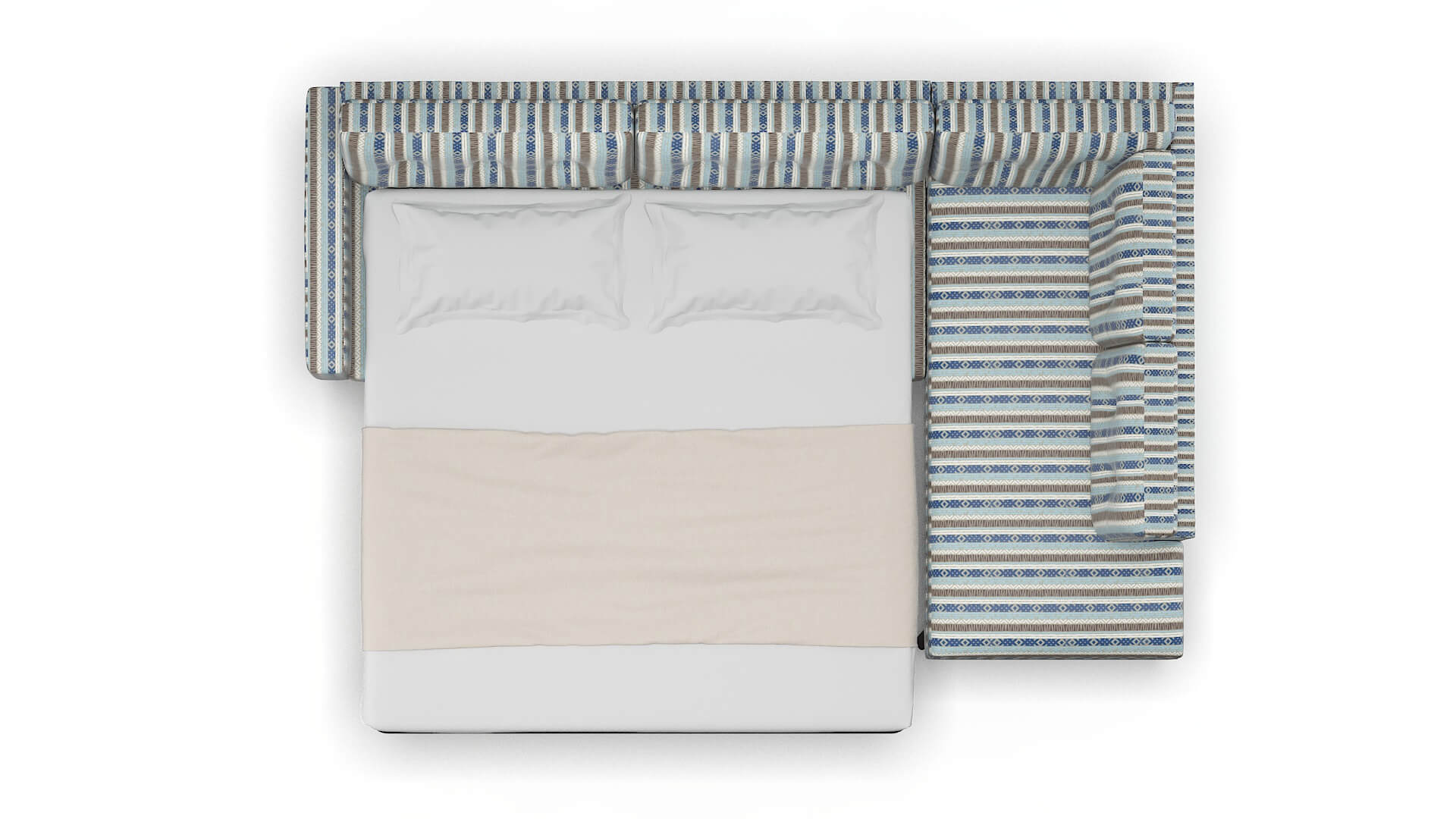 Milan Bodhi Indigo Panel Sleeper Espresso legs 3