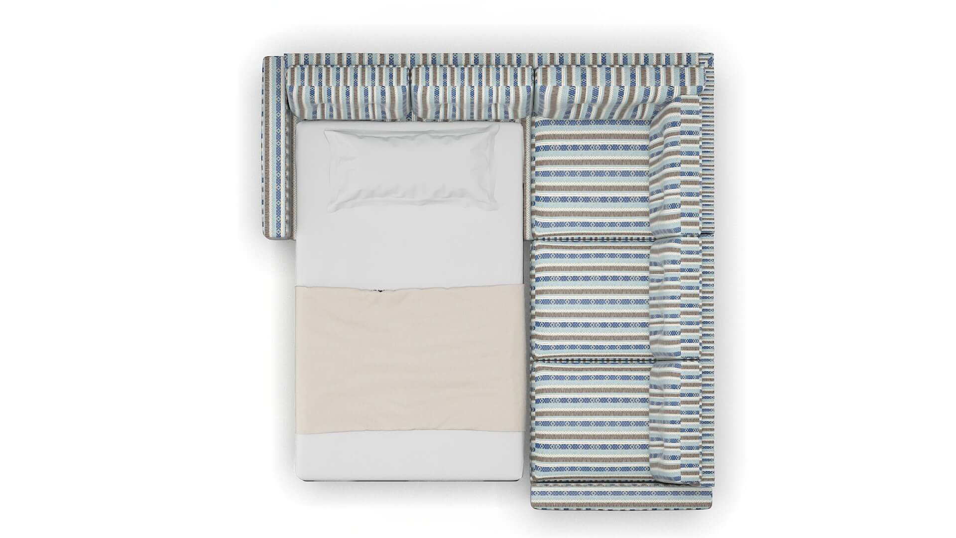 Milan Bodhi Indigo Sectional Sleeper Espresso legs 3