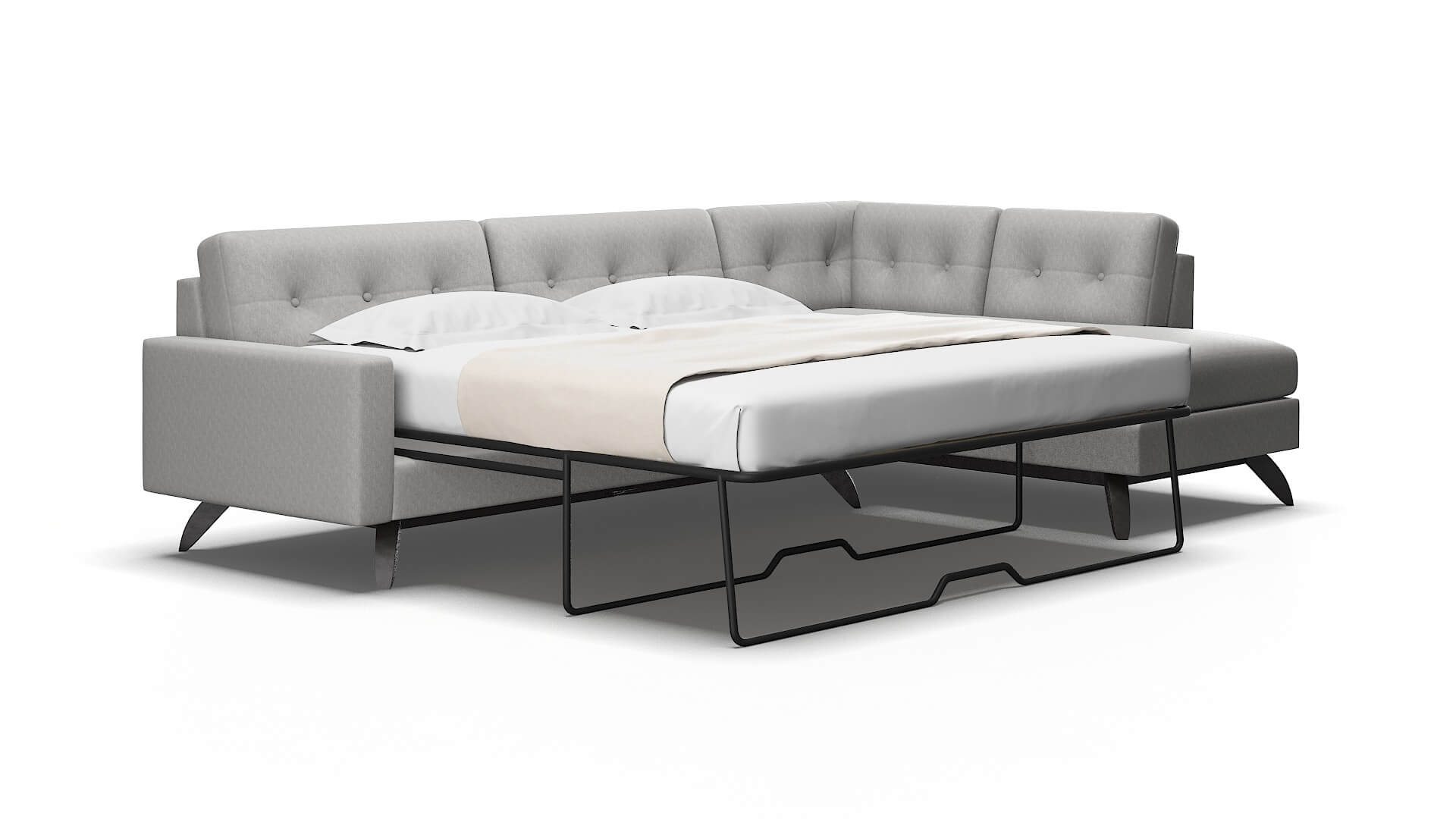 Milan Bungalow graphite Panel sleeper Espresso Legs  2
