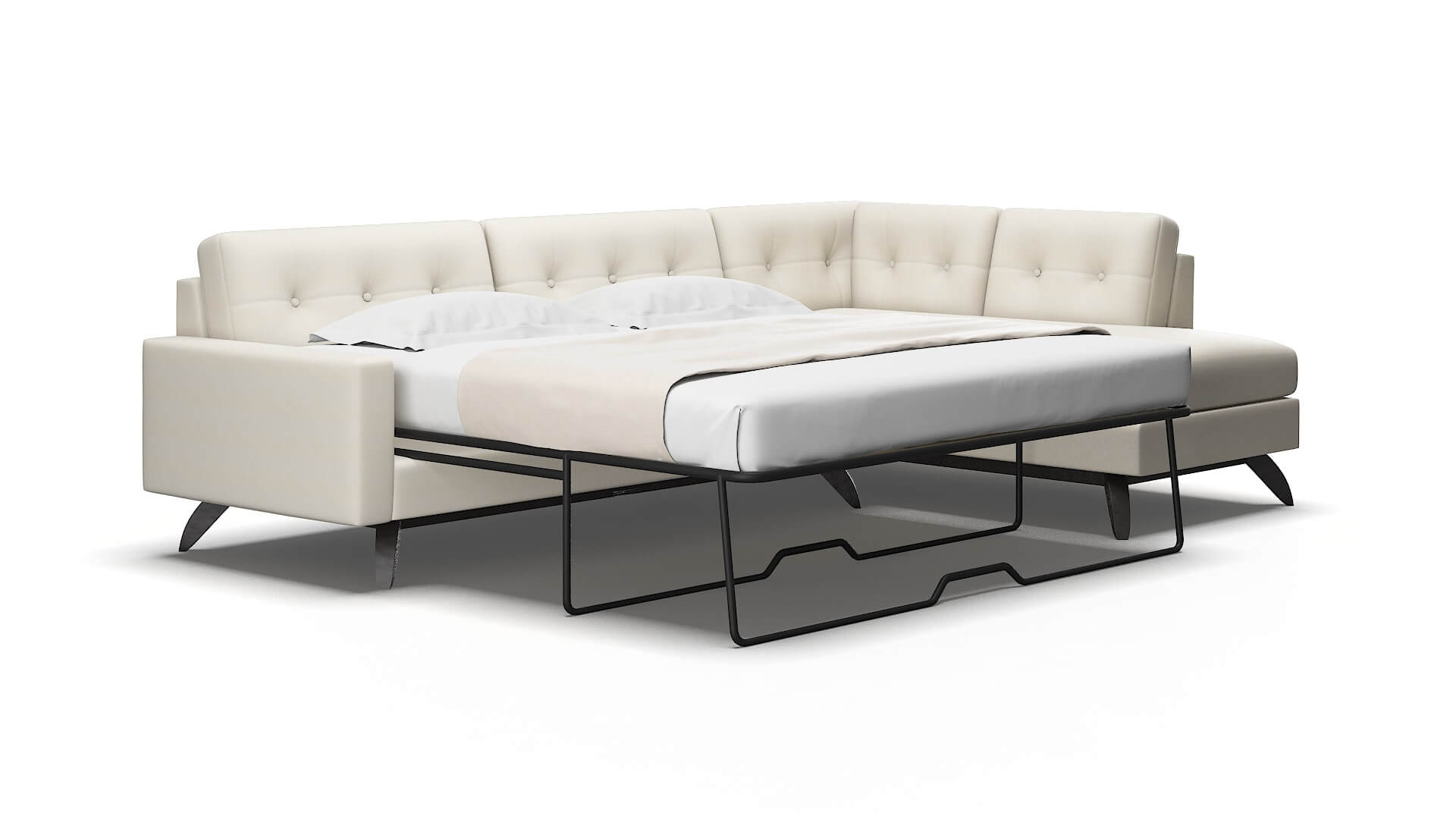 Milan Bungalow ivory Panel sleeper Espresso Legs  2