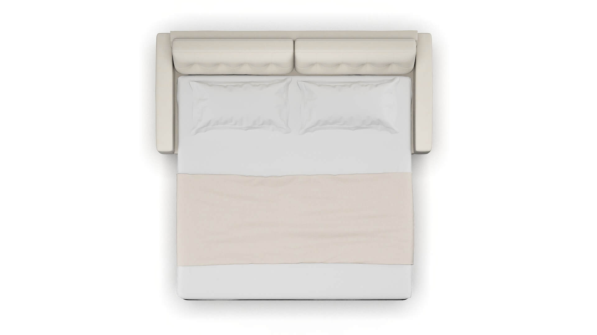 Milan Bungalow Ivory Sofa Sleeper Espresso legs 3