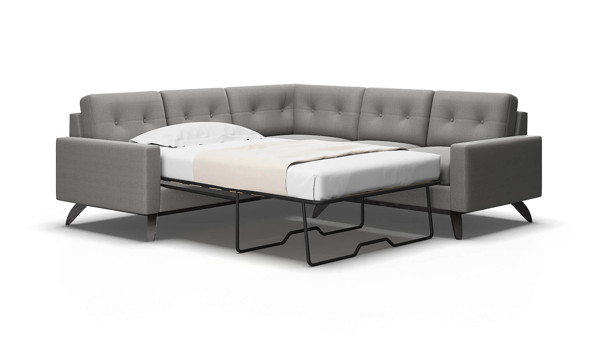 Milan Catalina steel Sectional sleeper Espresso Legs  2