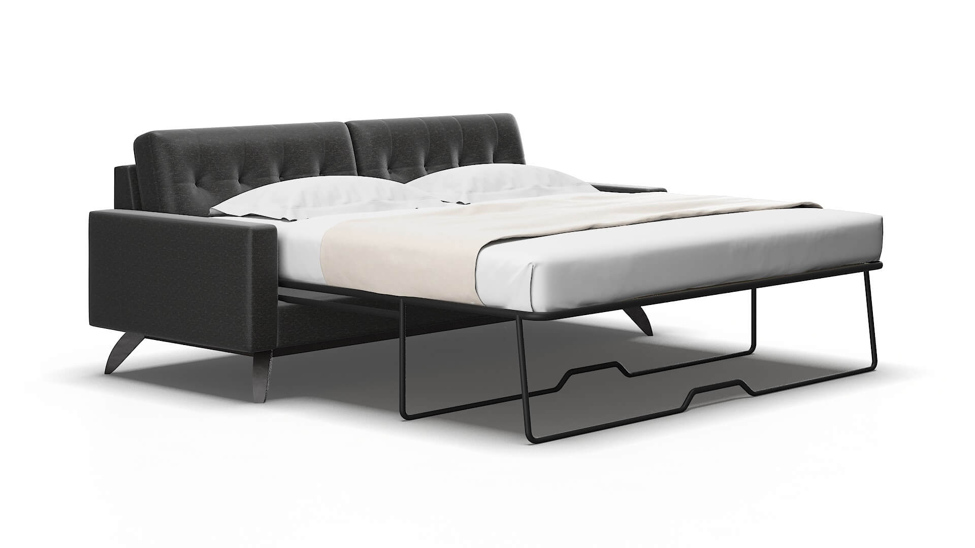 Milan Chance denim Sofa sleeper Espresso Legs  2