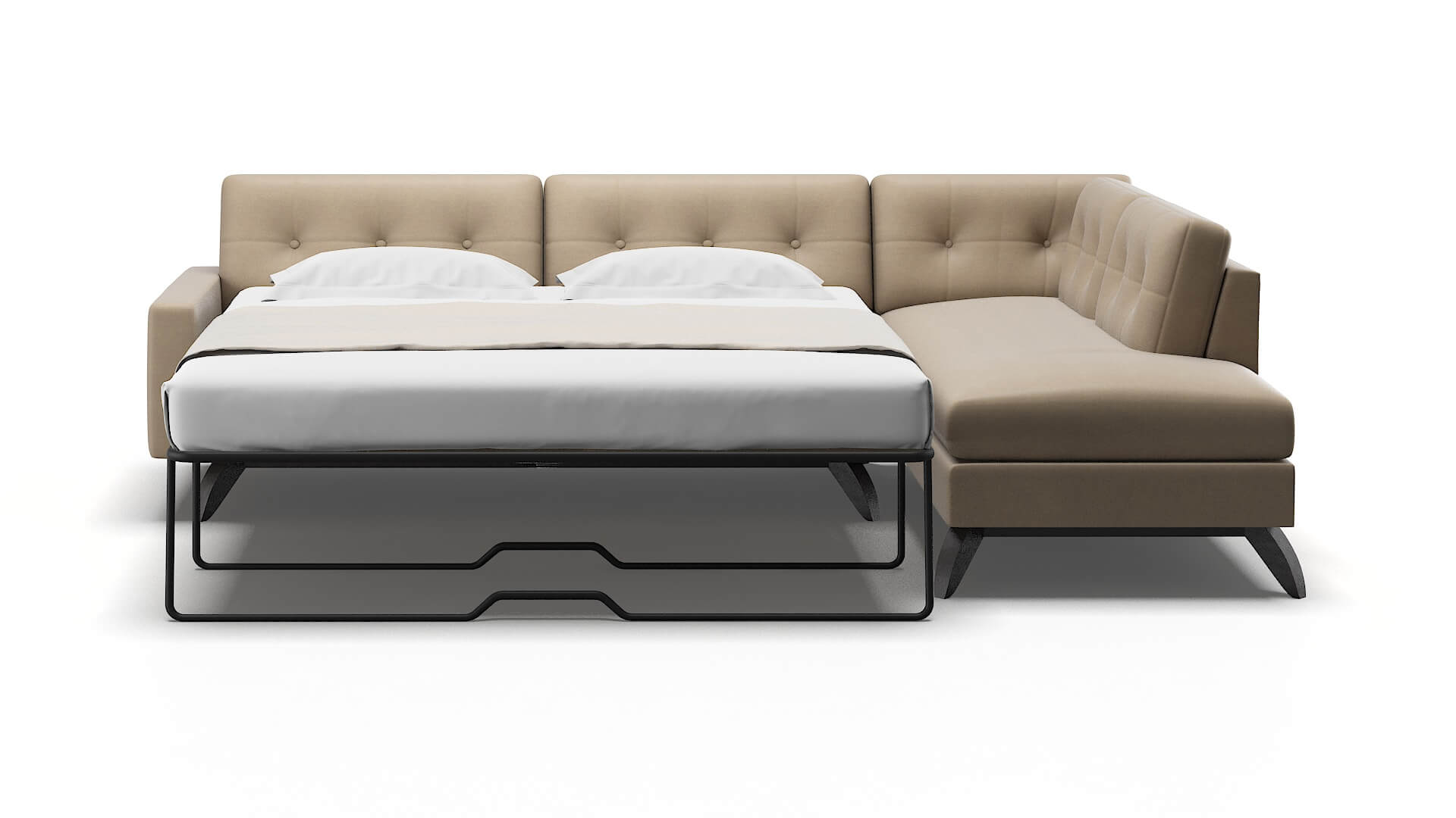 Milan Chance Platinum Panel Sleeper Espresso legs 1