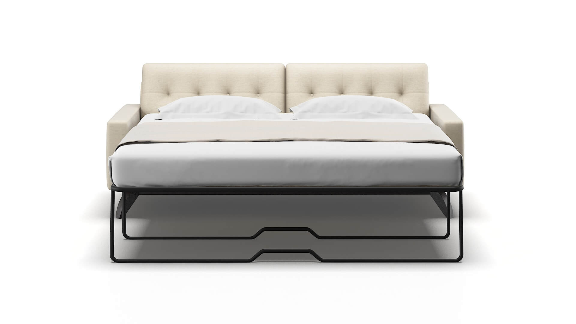 Milan Chance Sand Sofa Sleeper Espresso legs 1