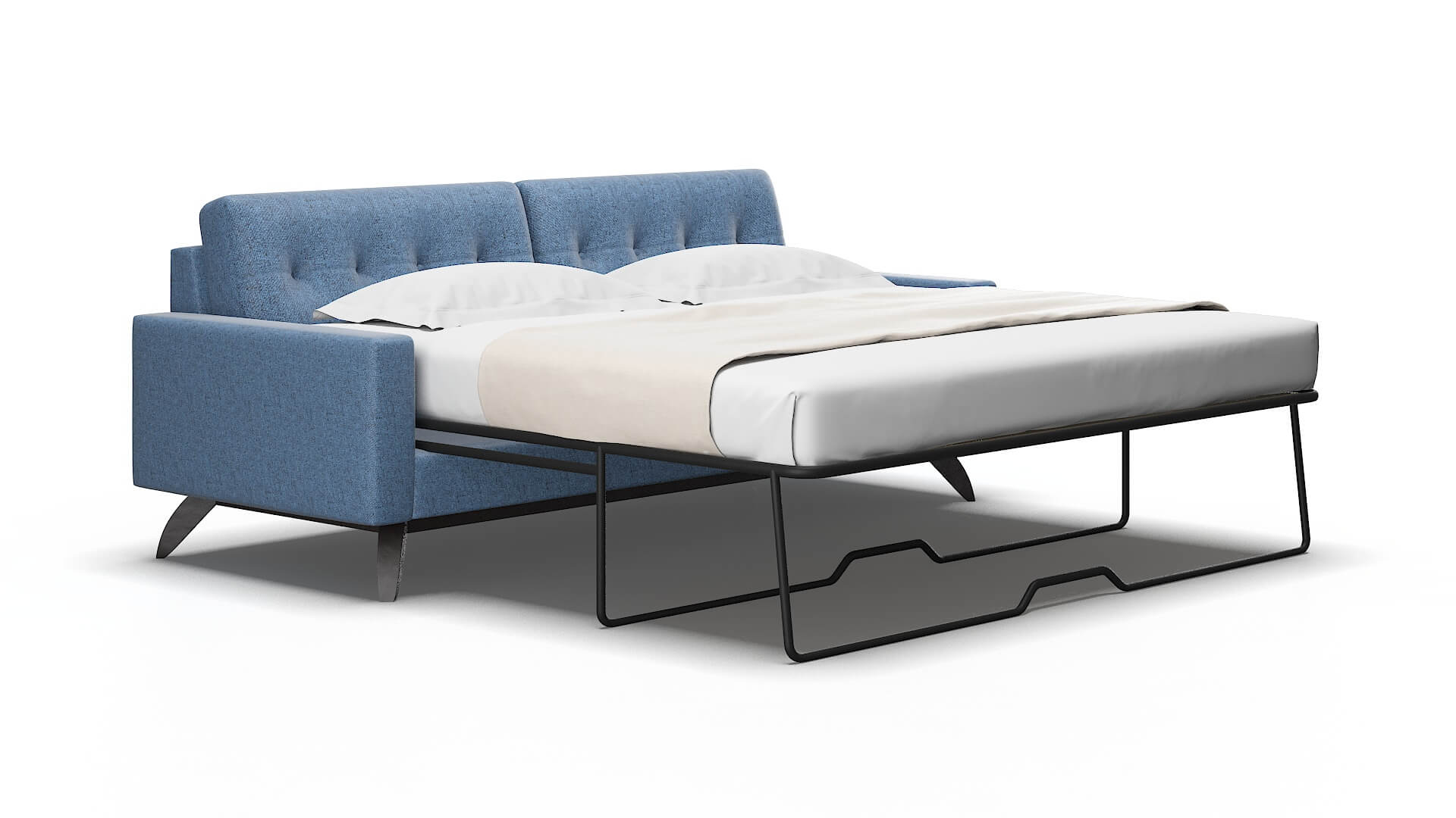 Milan Clyde Deep_ocean Sofa Sleeper Espresso legs 2