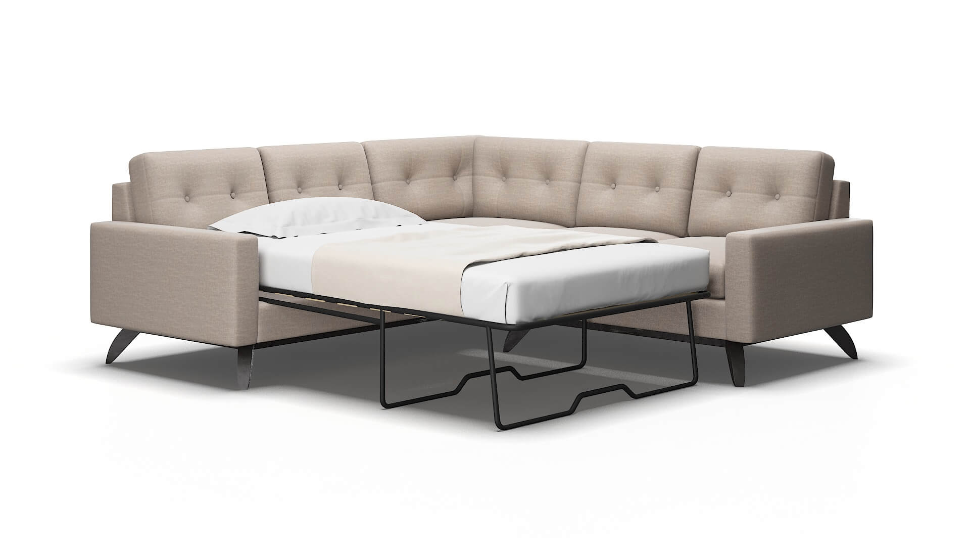 Milan Clyde dolphin Sectional sleeper Espresso Legs  2